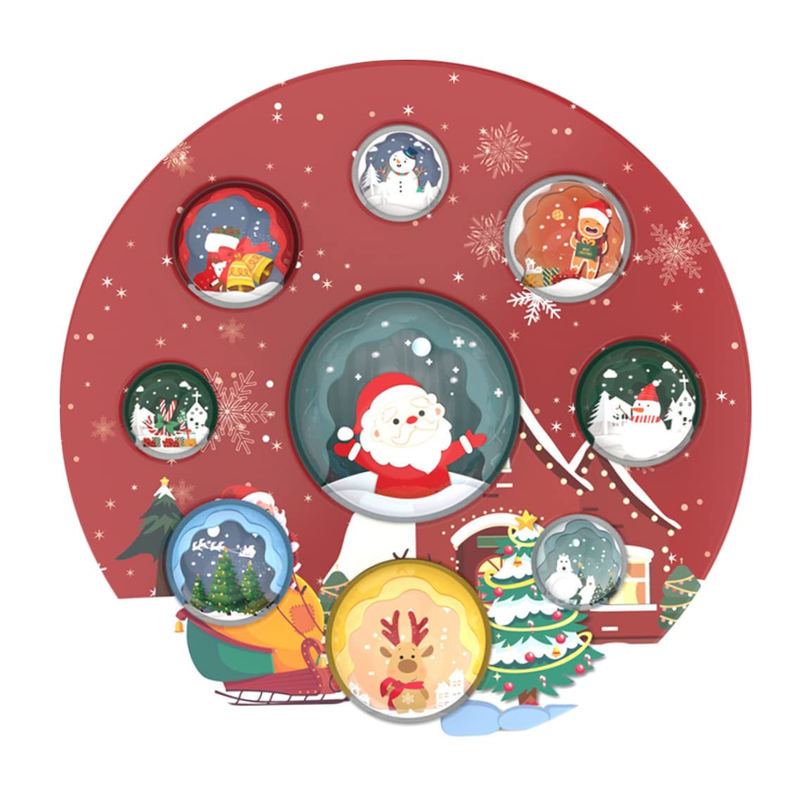 Christmas Fidget Toy Santa Claus - Push Bubble Sensory Stress Relief Toy for Kids & Adults | Anxiety Relief, ADHD Focus, Office Desk & Travel Companion