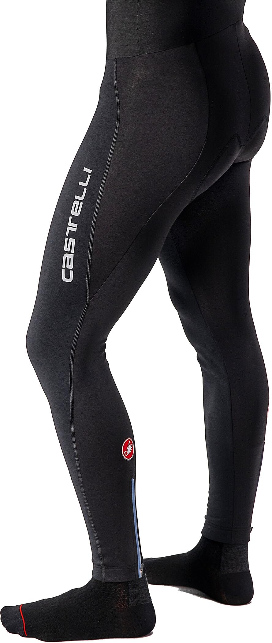 CASTELLI Men's Cycling Bib Shorts - Breathable & Padded for Comfort - Black - Size L - Perfect for Road Biking & Indoor Training