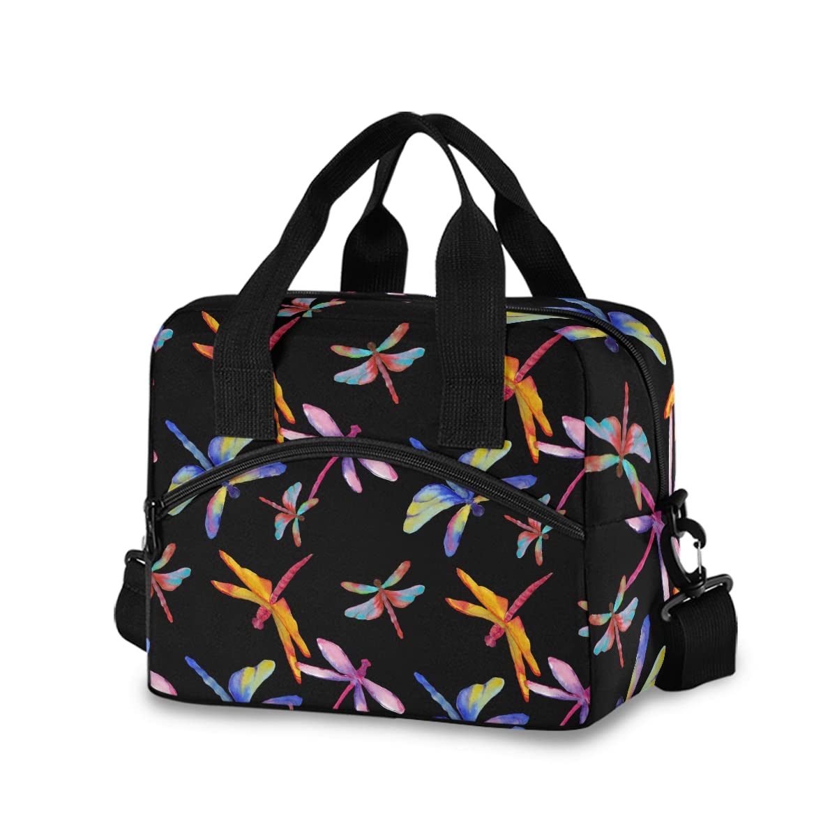 UMIRIKO Insulated Lunch Bag Cooler for Women - Dragonfly Design, Leakproof Lunch Box Tote for Work, School, Picnics & Outdoor Activities