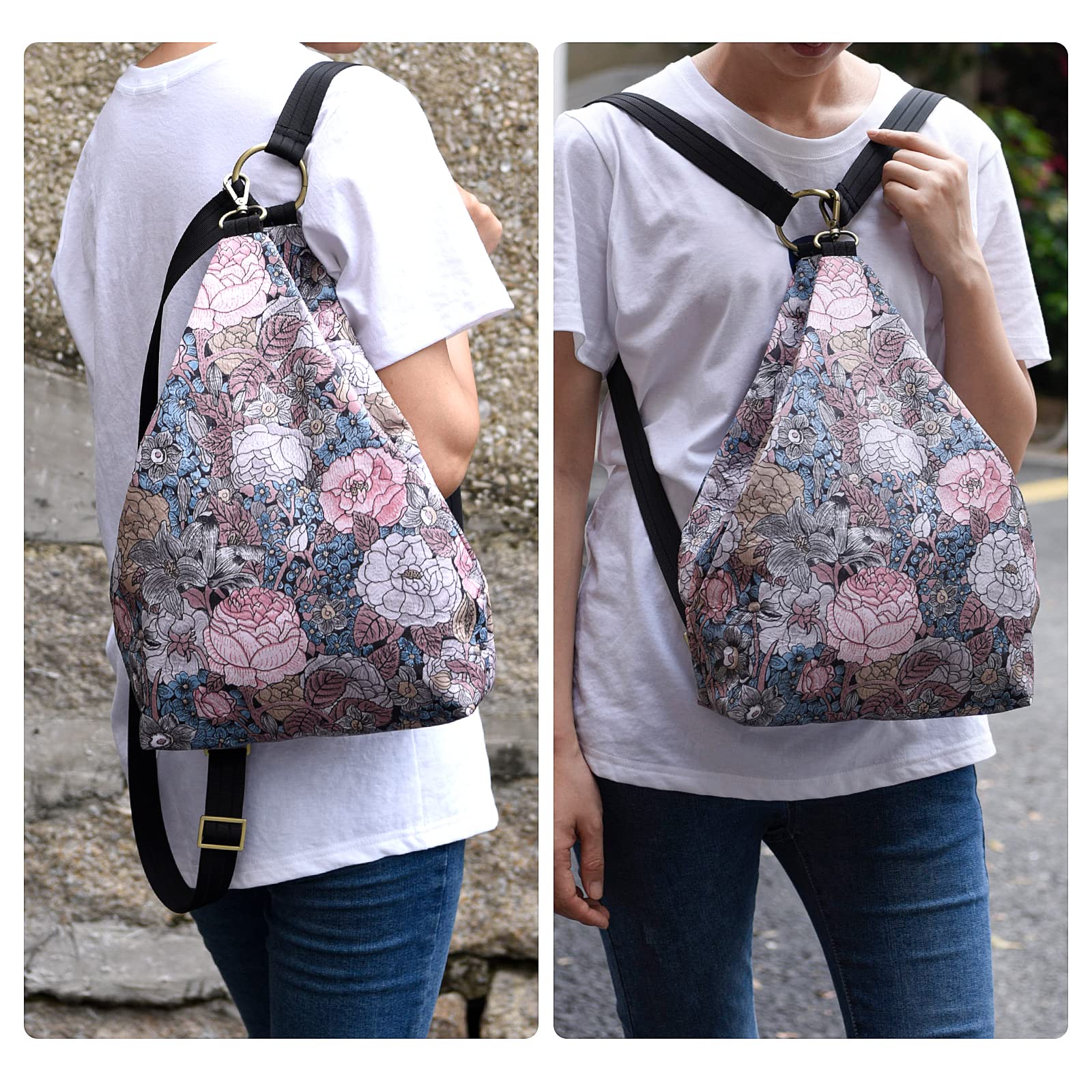 Black Butterfly Premium Women's Backpack - Stylish Bohemian Fashion Daypack, Small Casual Purse Backpack (07-Grey) | Perfect for Travel, Work & Everyday Use