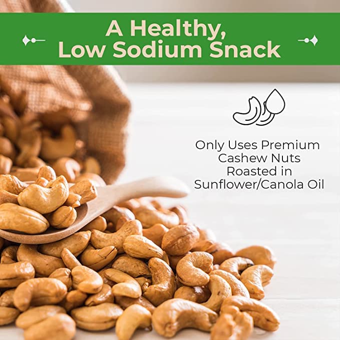 Sincerely Nuts – Roasted & Salted Whole Cashews | 1 lb Bag | Kosher Certified Vegan Snack | High in Protein, Vitamins & Minerals | Perfect for Healthy Snacking, Baking & Gourmet Cooking