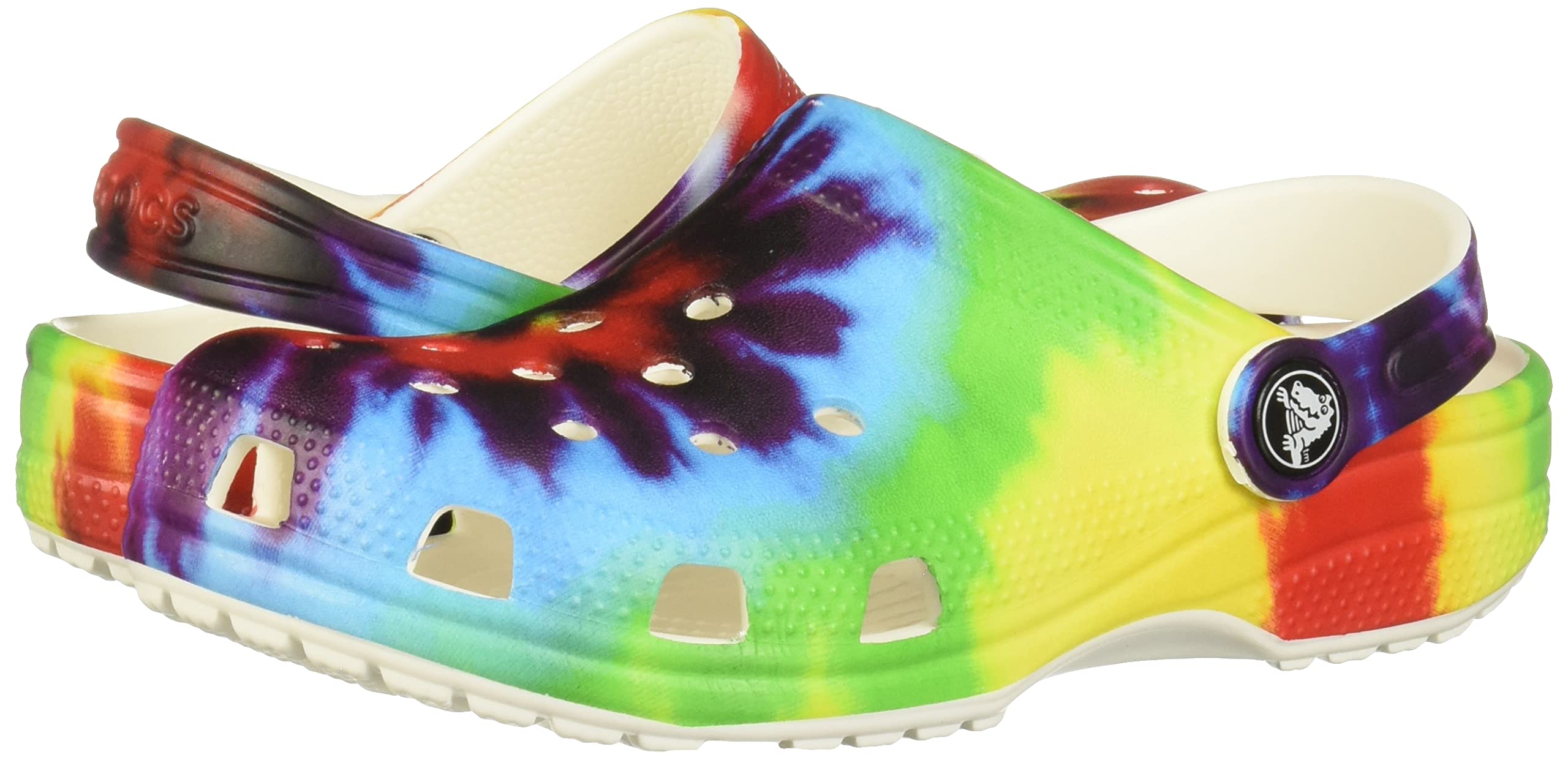 Crocs Classic Tie-Dye Graphic Clog Shoes for Kids & Teens - Unisex Comfort Slip-On Water Shoes for Boys & Girls - Perfect for Beach, Pool & Outdoor Play