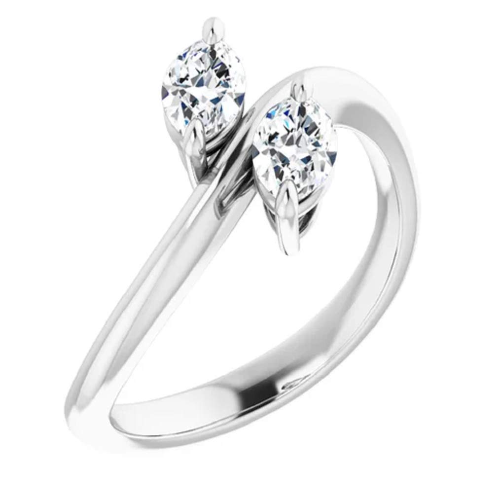 2 CT Marquise Colorless Moissanite Engagement Ring - Sterling Silver Wedding Bridal Ring Set with 4-Prong Solitaire - Anniversary Promise Gift for Her - Perfect for Proposals, Weddings & Special Occasions