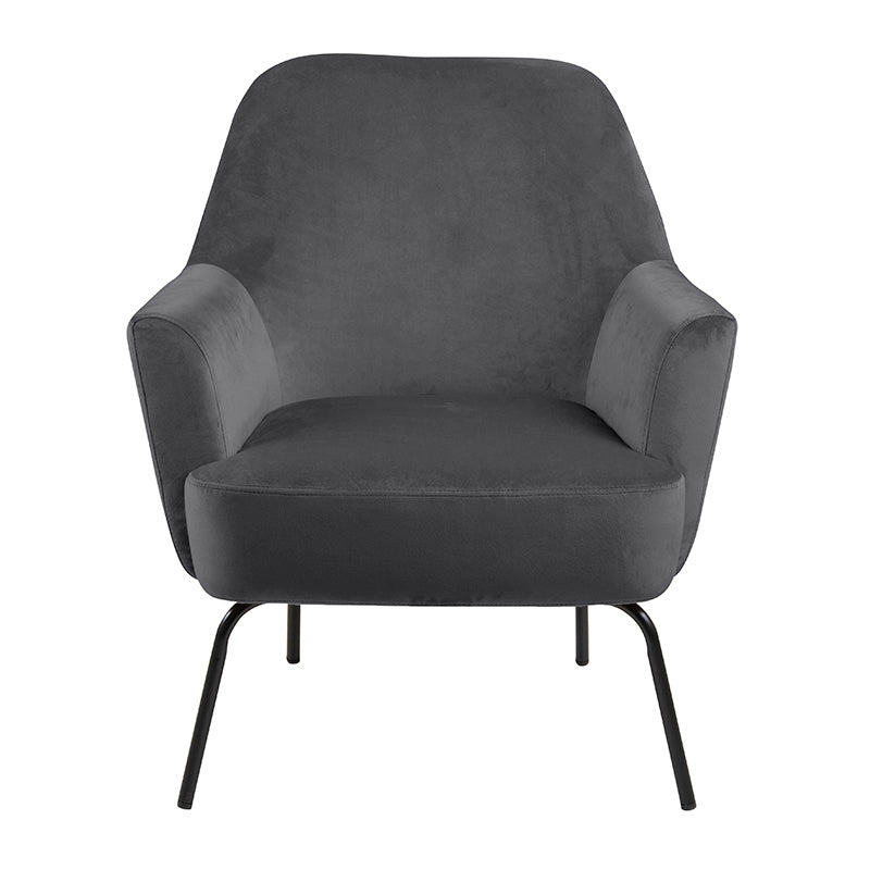 MONROE Modern Lounge Chair - Dark Grey Upholstered Accent Chair for Living Room, Bedroom, or Office - Comfortable Reading & Relaxation Chair with Sturdy Frame