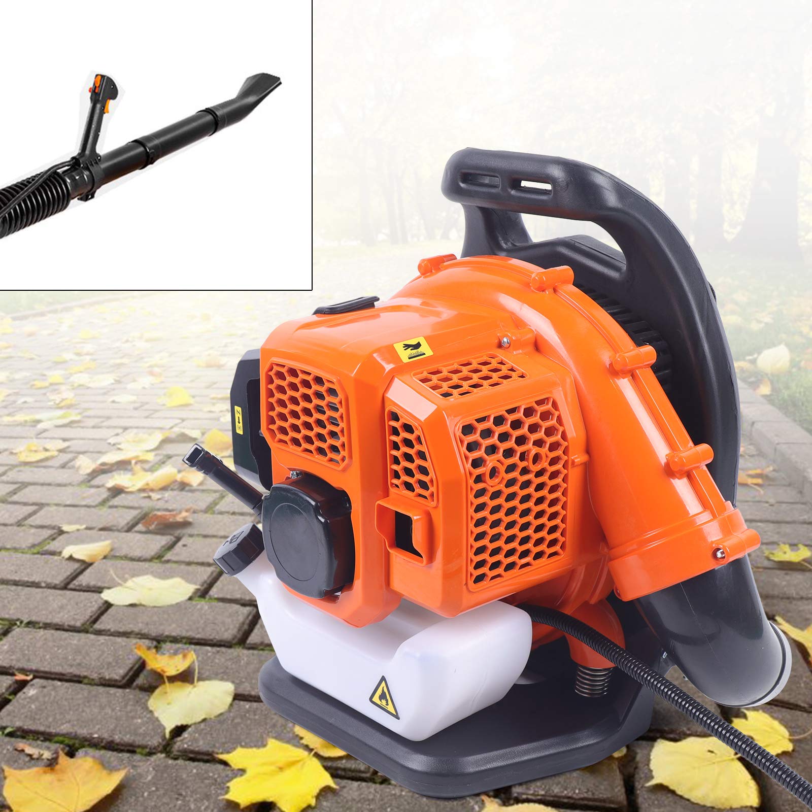 42.7CC 2-Stroke Gas Powered Backpack Leaf Blower - Commercial Grade Yard Blower for Landscaping, Lawn Care & Fall Leaf Cleanup