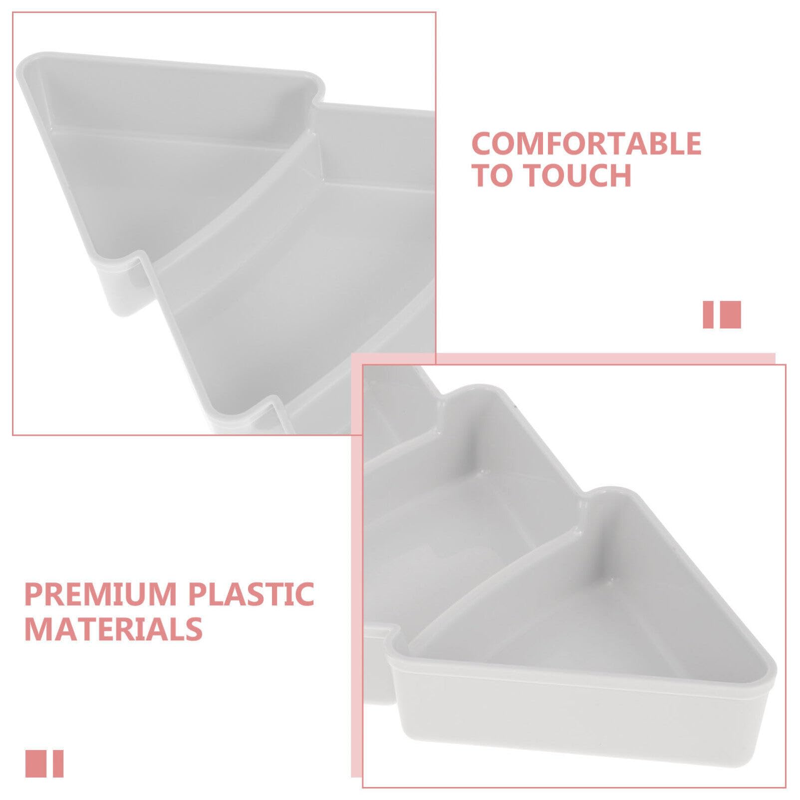 Creative Christmas Tree Shaped Serving Platter - White Plastic Fruit & Snack Tray for Holiday Parties, Xmas Gatherings & Home Decor - Portable Dish for Nuts, Candy & Appetizers