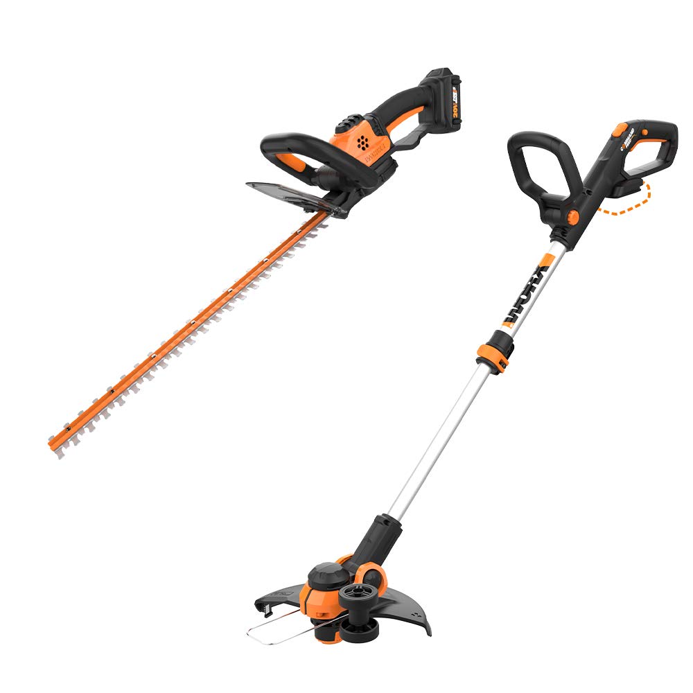 WORX WG261 20V Cordless Hedge Trimmer with Power Share Technology - 22 Inch Blade, Includes Battery & Charger - Lightweight Grass Trimmer/Edger with Command Feed (12