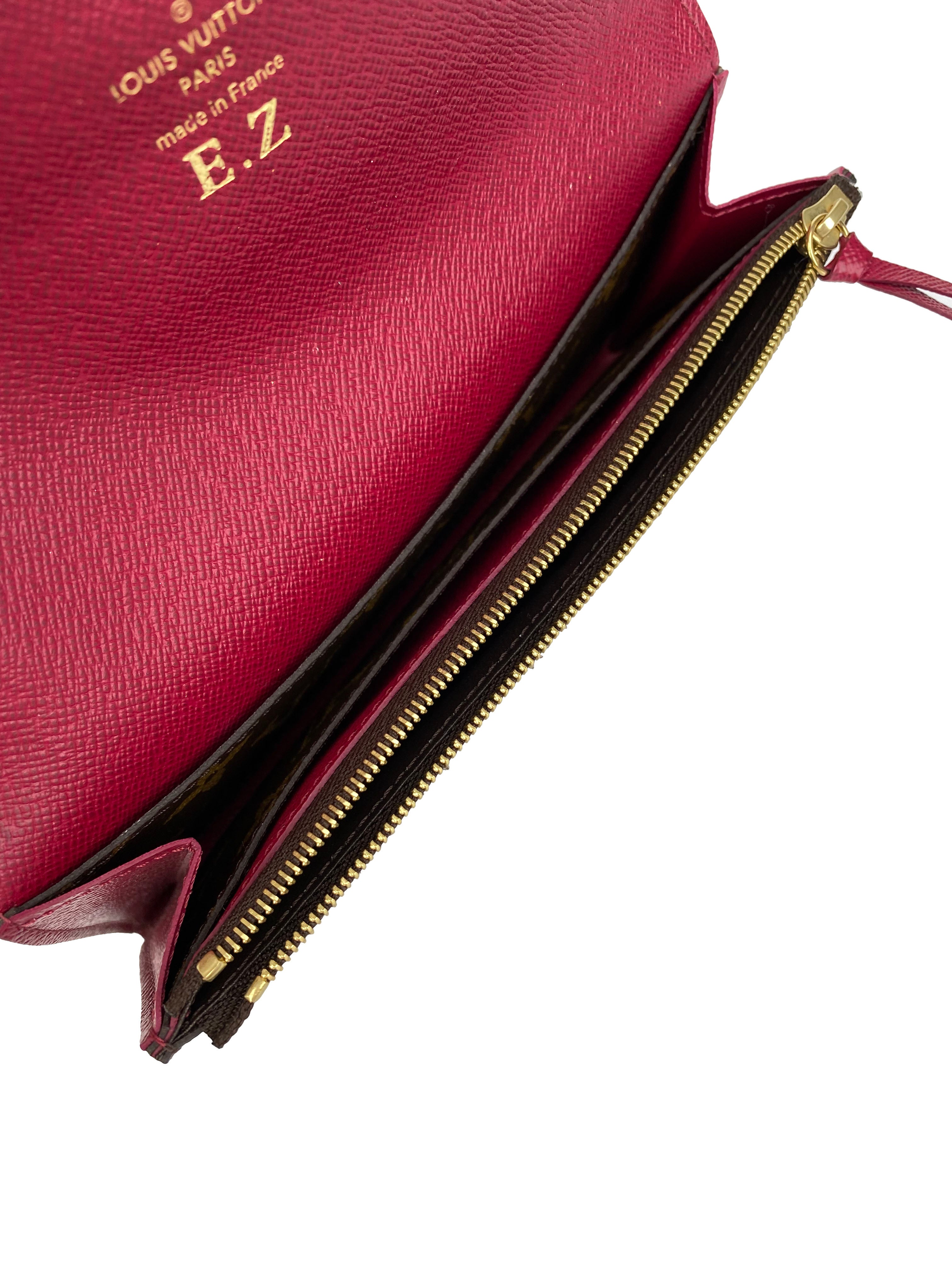 Louis Vuitton Monogram Emilie Wallet in Fuchsia - Luxury Compact Women's Wallet for Everyday Use & Special Occasions