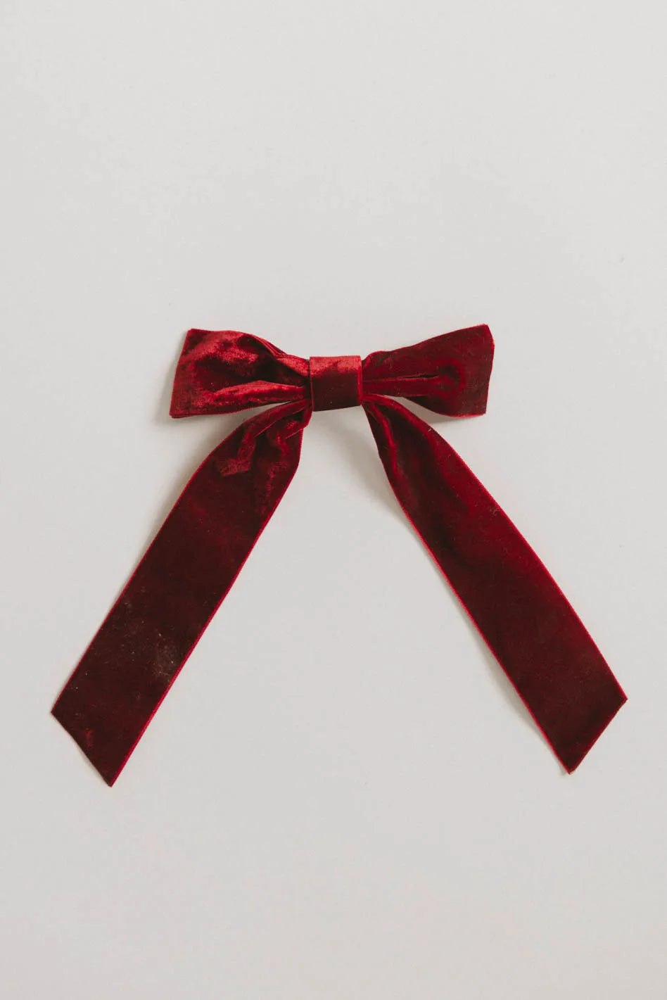 Elegant Burgundy Long Tail Velvet Bow Hair Accessory for Women - Perfect for Weddings, Parties & Special Occasions