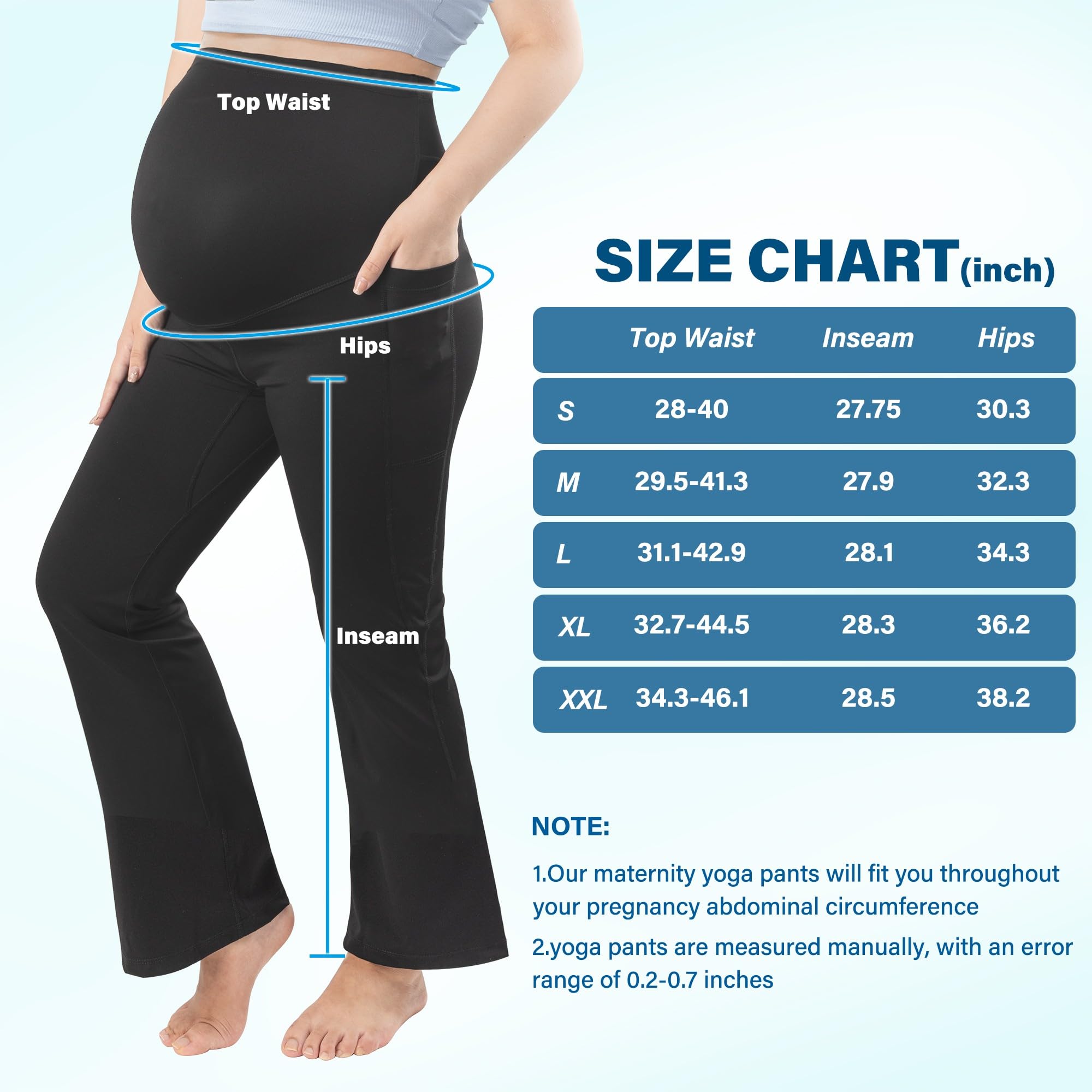 Best Maternity Flare Leggings - Ultra Soft Over The Belly Yoga Pants with Pockets for Pregnancy Comfort | Perfect for Prenatal Yoga, Workouts & Everyday Wear