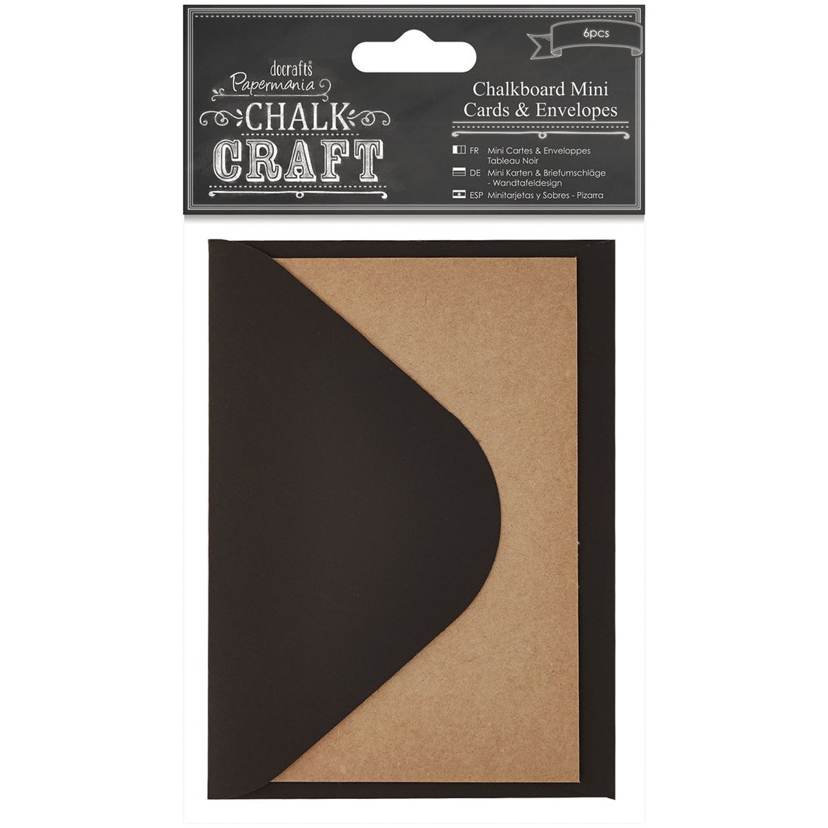 docrafts Chalk Craft Chalkboard Cards and Envelopes Set - Mini Greeting Cards for DIY Crafting, Handmade Invitations, Wedding Place Cards & Party Decorations - Perfect for Home, Office and Special Events
