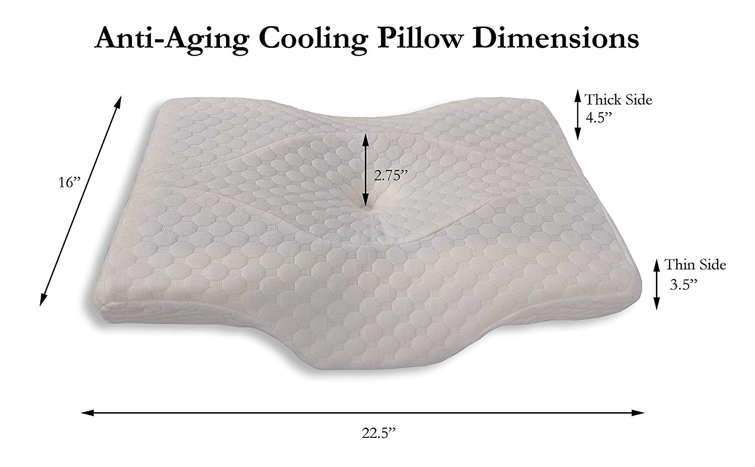 Opulence Cervical Memory Foam Pillow for Neck Pain Relief - Ergonomic Contour Support with Anti-Wrinkle Pillowcase - Perfect for Side, Back & Stomach Sleepers - Home & Travel Use