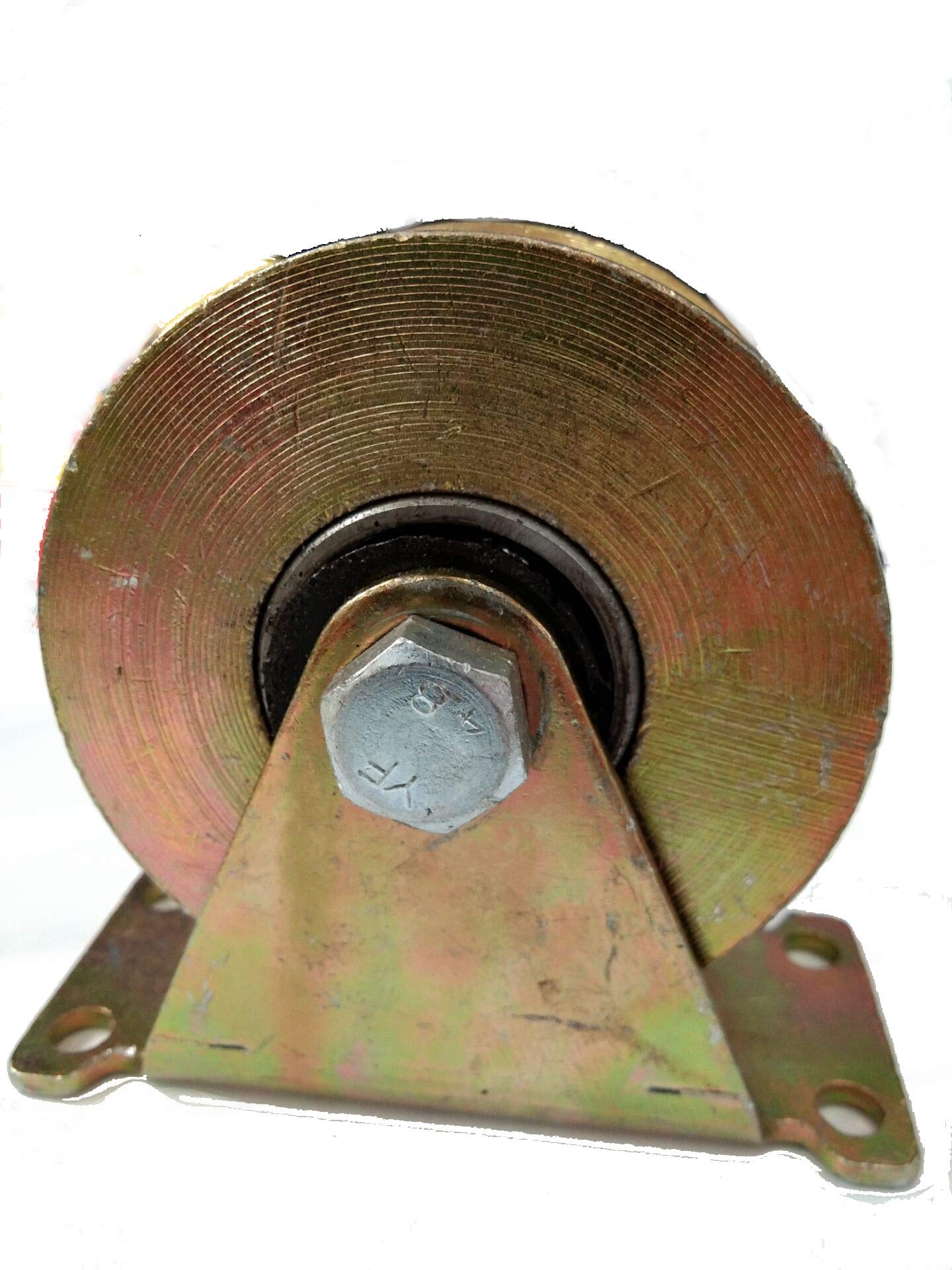 45# Steel V Groove Rigid Caster Wheel - Heavy Duty 3