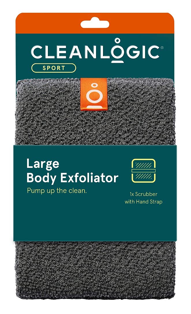 Clean Logic Men's Exfoliating Body Scrubber - Pack of 6 | Gentle Exfoliation for Smooth Skin | Perfect for Shower, Gym & Post-Workout Cleansing