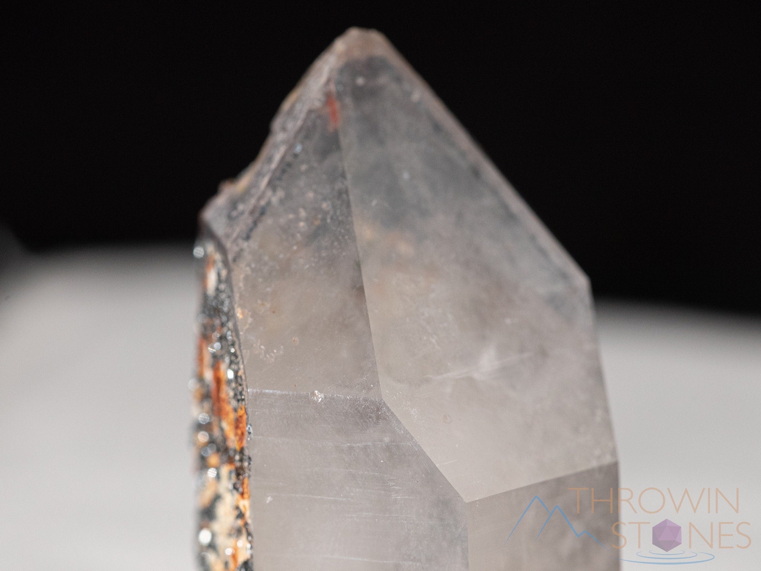 Natural QUARTZ Raw Crystal Cluster with Specular HEMATITE - Healing Stone for Home Decor, Housewarming Gift, Meditation & Spiritual Healing (40106) - Perfect for Office Desk, Living Room Display & Energy Cleansing