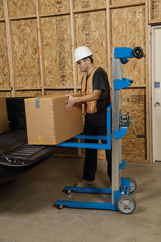 Genie Lift GL 8 Material Lift - Heavy Duty Aluminum Construction for Construction & Warehouse Use - Perfect for Lifting Drywall, Lumber & Building Supplies