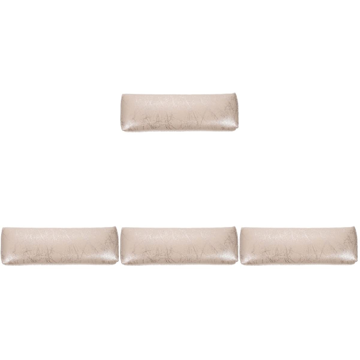 FOMIYES 4-Piece Silver Nail Art Arm Pillow Set - Sweatproof PU Leather Cushion for Manicure Technicians, DIY Nail Sponge Holder - Comfortable & Practical Nail Tools for Home & Salon Use - Perfect for Gel Polish, Acrylic Nails & Pedicure Services