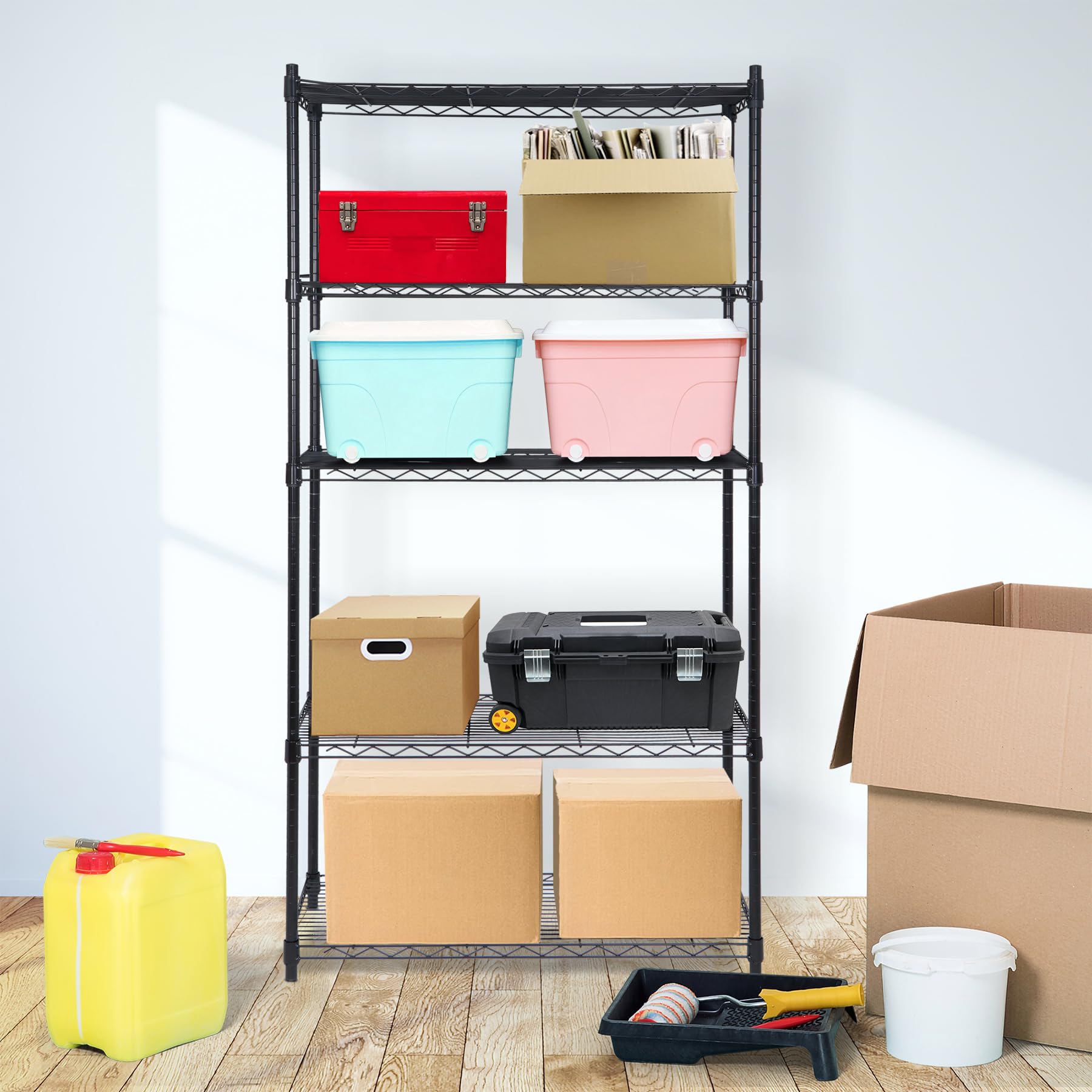 ZenStyle 5-Tier Adjustable Heavy Duty Steel Storage Shelving Unit - 30