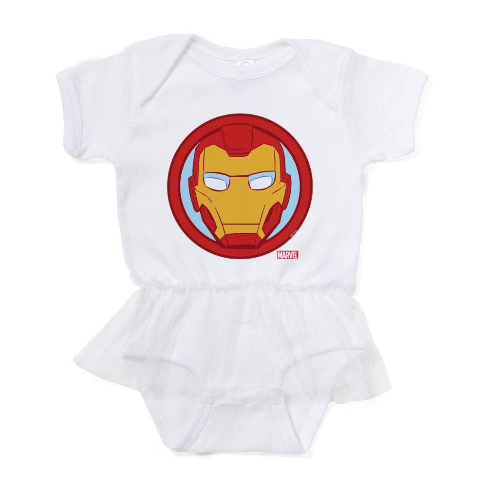 Iron Man Baby Tutu Bodysuit - Adorable Superhero Infant Onesie in White | Perfect for Cosplay, Birthday Parties & Photo Shoots