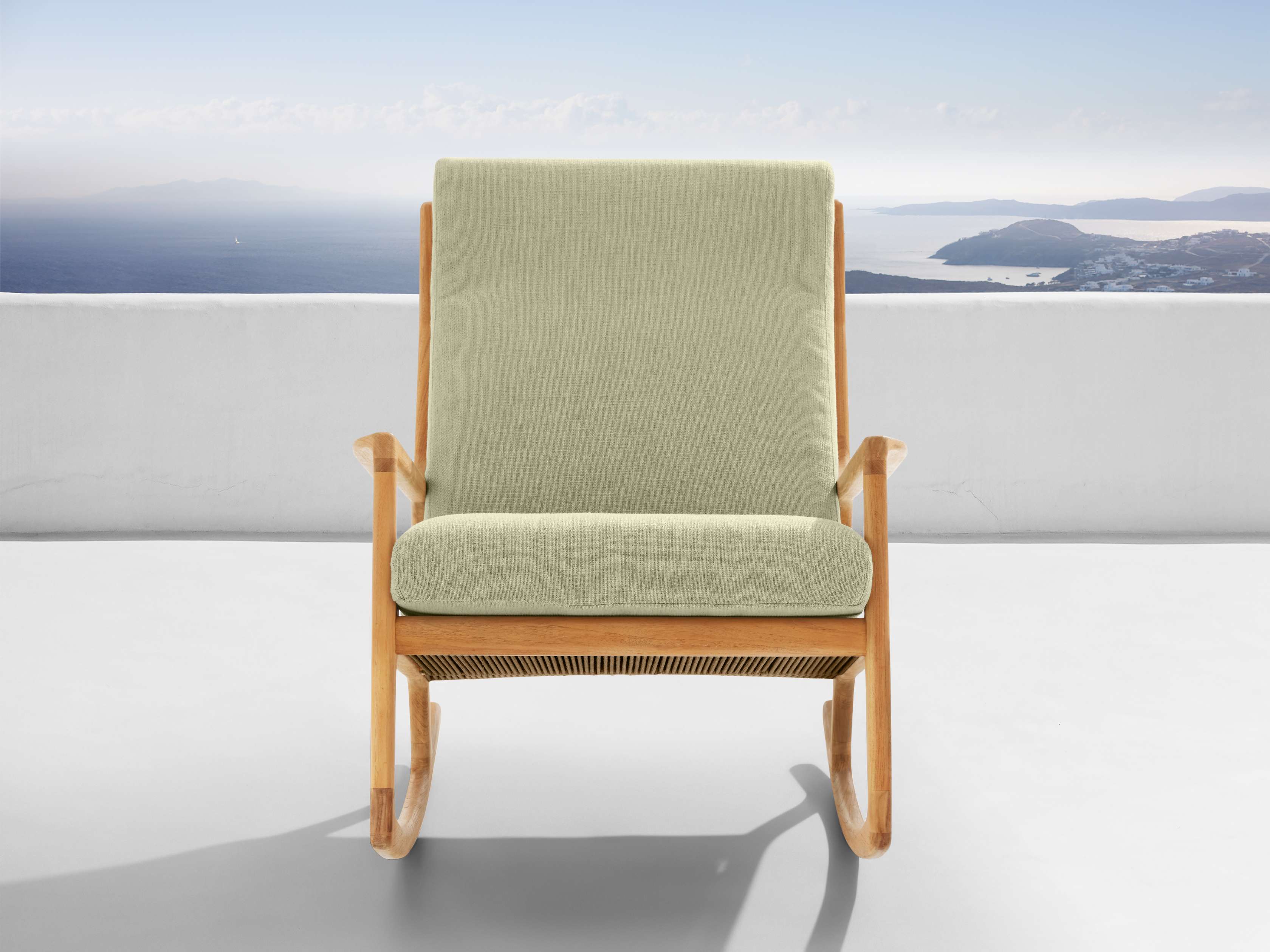 Altea Outdoor Rocking Chair - Patio Garden Porch Swing Chair with Weather-Resistant Cushions - Perfect for Relaxing in Backyard, Deck or Poolside