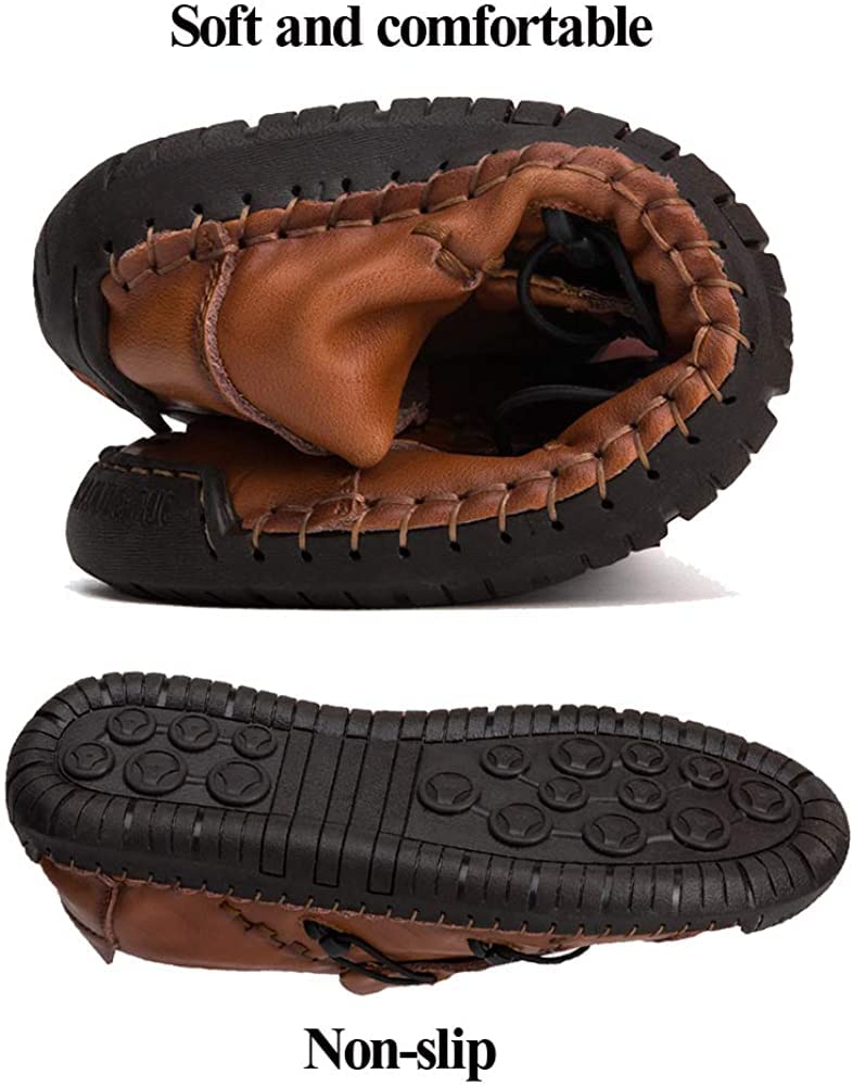 Men's Leather Loafers - Casual Dress Shoes for Driving, Penny Boat Moccasins & Oxford Slippers - Comfortable Walking Shoes for Work, Office & Daily Wear