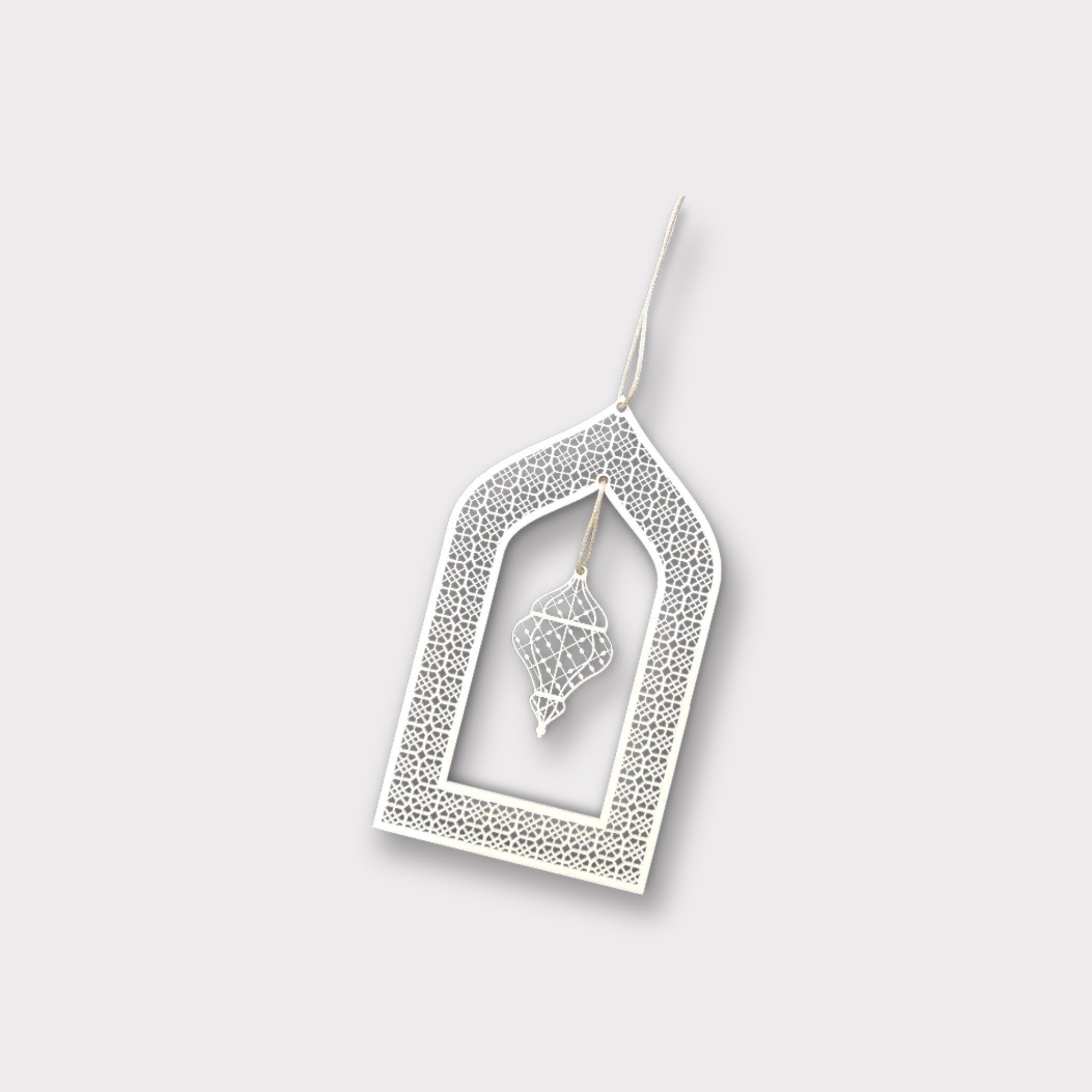 Arabic Arch & Lantern Laser Cut Metal Wall Decor Set - Islamic Home Decor for Ramadan, Eid, Wedding - Perfect for Living Room, Bedroom, Mosque Decoration