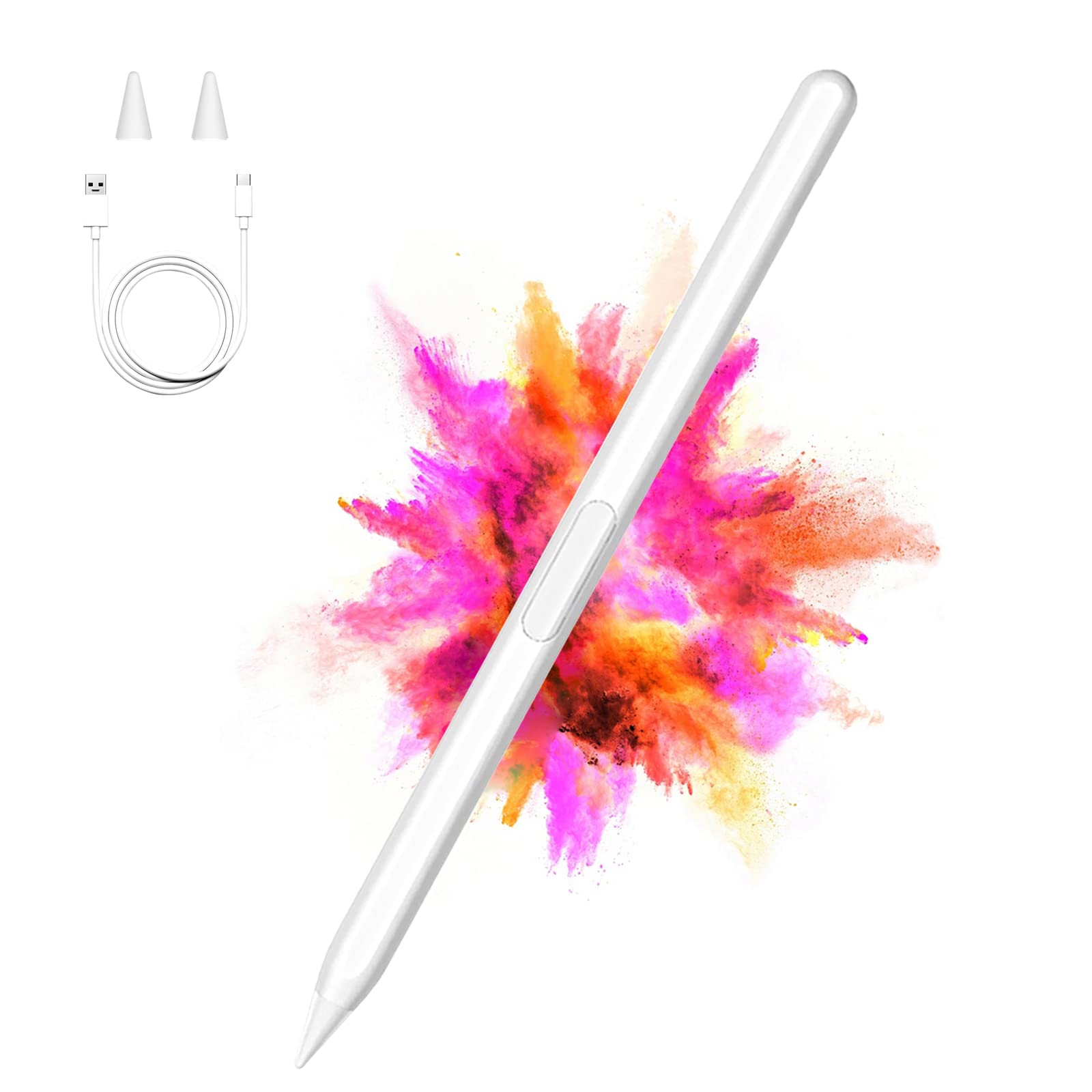 Premium Stylus Pen for iPad Pro/Air/Mini (2018-2022) - Bluetooth Enabled Active Touch Screen Pencil with Palm Rejection, Wireless Charging & Tilt Sensitivity | Perfect for Digital Art, Note Taking & Professional Design Work on Apple iPad Tablets