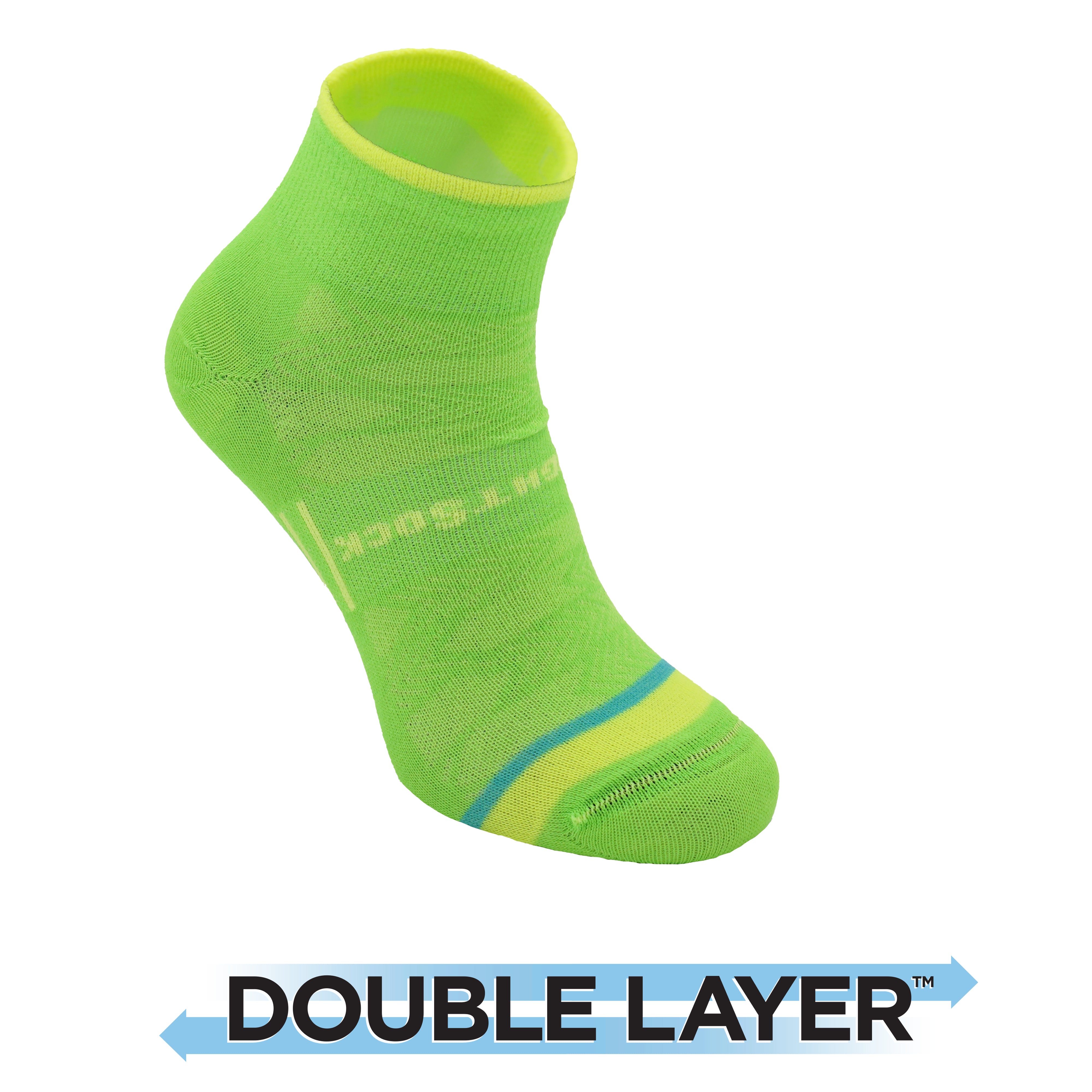 Coolmesh II Quarter Anti-Blister Socks for Running & Hiking - Breathable Mesh Cushioning for Blister Prevention in Sports & Outdoor Activities