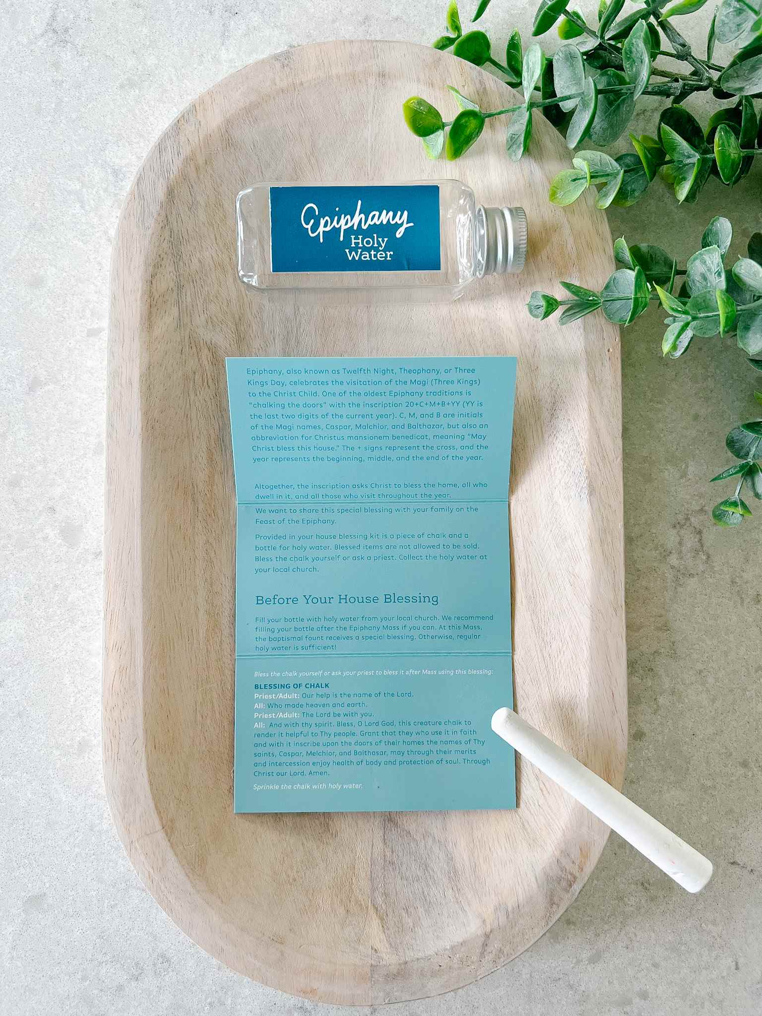 Ephiphany House Blessing Kit - Holy Water, Candles & Prayer Cards for Home Protection & Spiritual Cleansing | Perfect for Housewarming, New Home & Religious Ceremonies