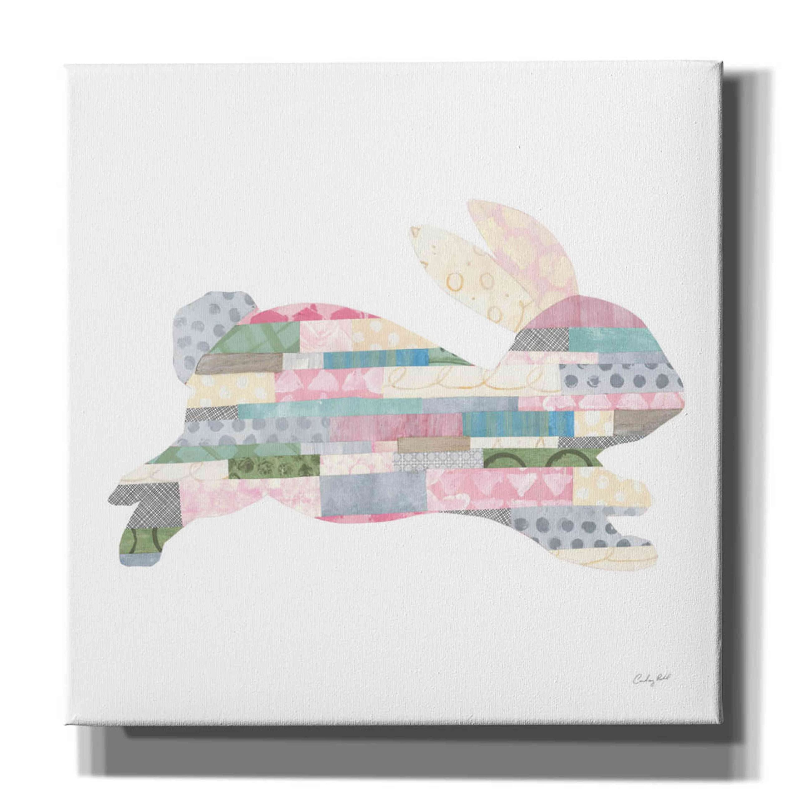 Epic Graffiti 'Spring into Easter' by Courtney Prahl - 37x37 Inch Canvas Wall Art Decor for Living Room, Bedroom & Office - Modern Easter Home Decor Gift Idea