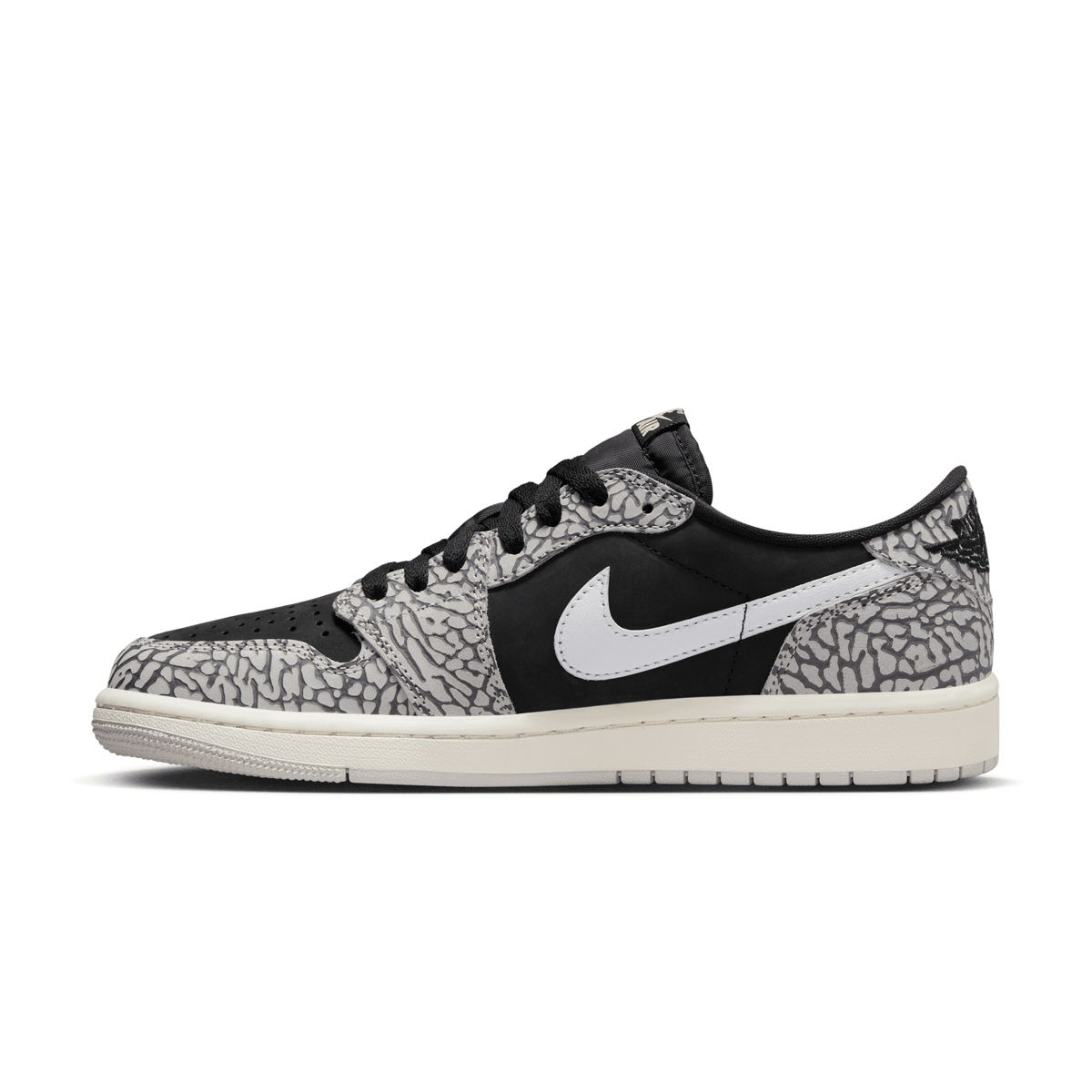 Air Jordan 1 Retro Low OG 'Black Elephant' Men's Basketball Shoes - Classic Sneakers for Streetwear & Casual Outfits