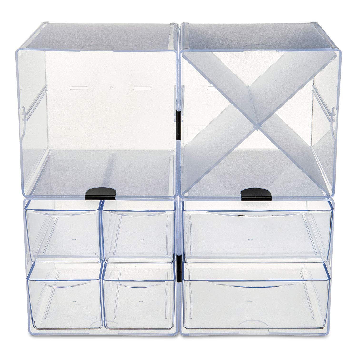 Clear Plastic Cube Organizer - Stackable Storage Bins for Home, Office & Closet Organization | Perfect for Shelves, Drawers & Underbed Storage