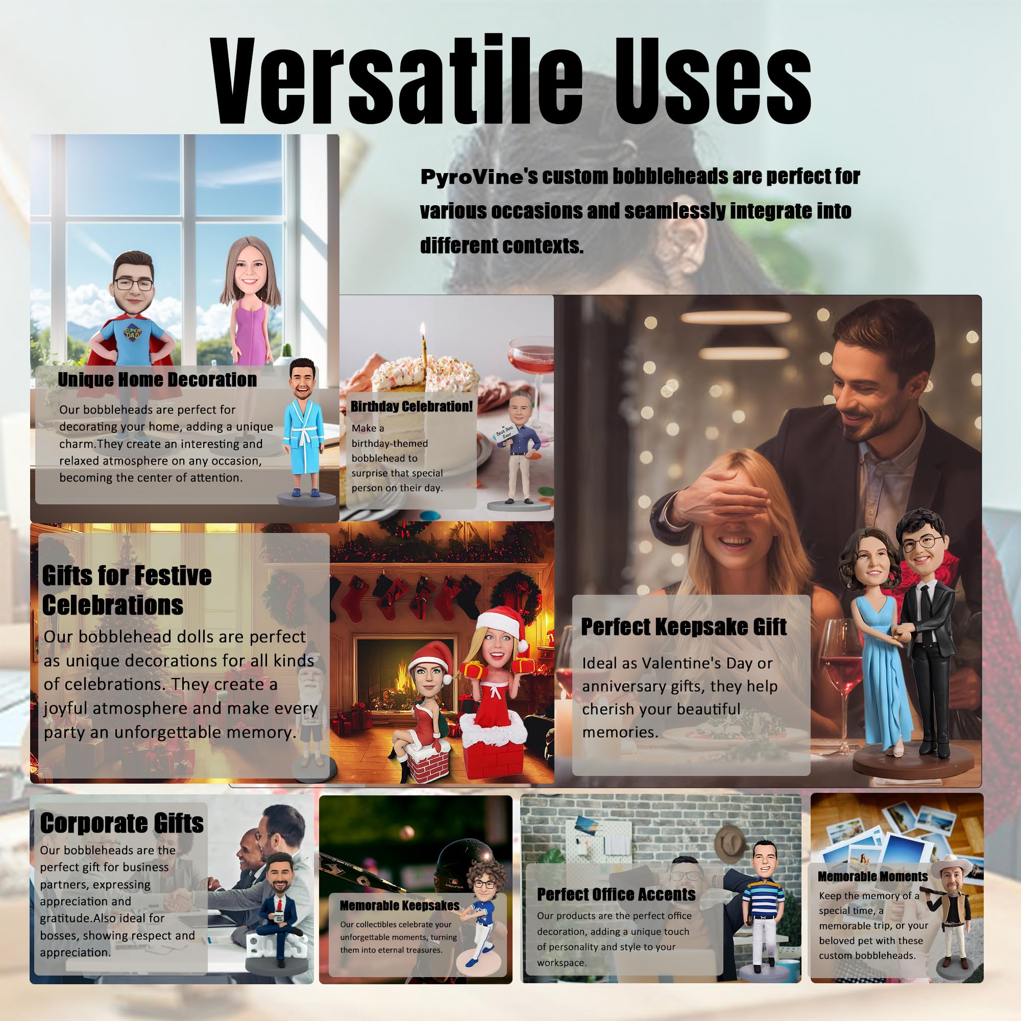 Custom Bobblehead Doll with Engineering Elements - Personalized Bobble Head for Adults - Unique Desk Decor Gift for Men, Engineers & Tech Enthusiasts - Perfect for Office Decor, Birthday Gifts & Collectibles