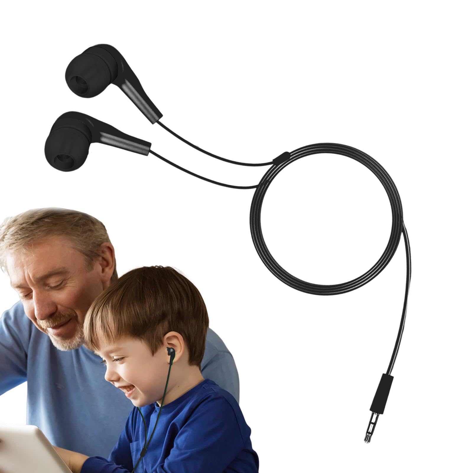 Kids Wired In-Ear Headphones with 3.5mm Jack - Comfortable Earbuds for School, Laptops & Phones | Perfect for Online Learning, Music & Gaming | Lightweight & Durable for Students & Travel