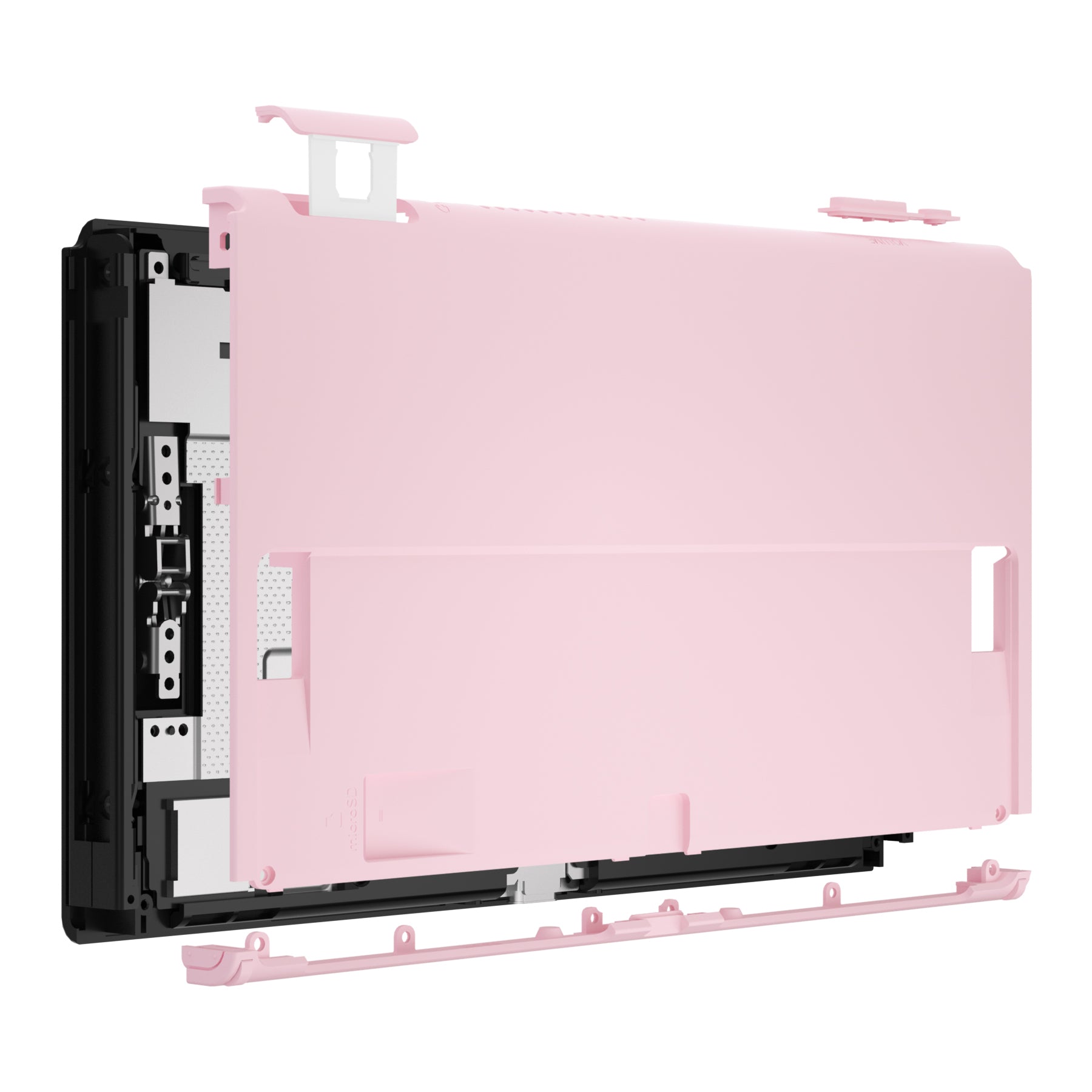 eXtremeRate Pink Cherry Blossom Back Plate Replacement for Nintendo Switch OLED Console - Custom Shell Cover for Gaming Protection & Style Upgrade