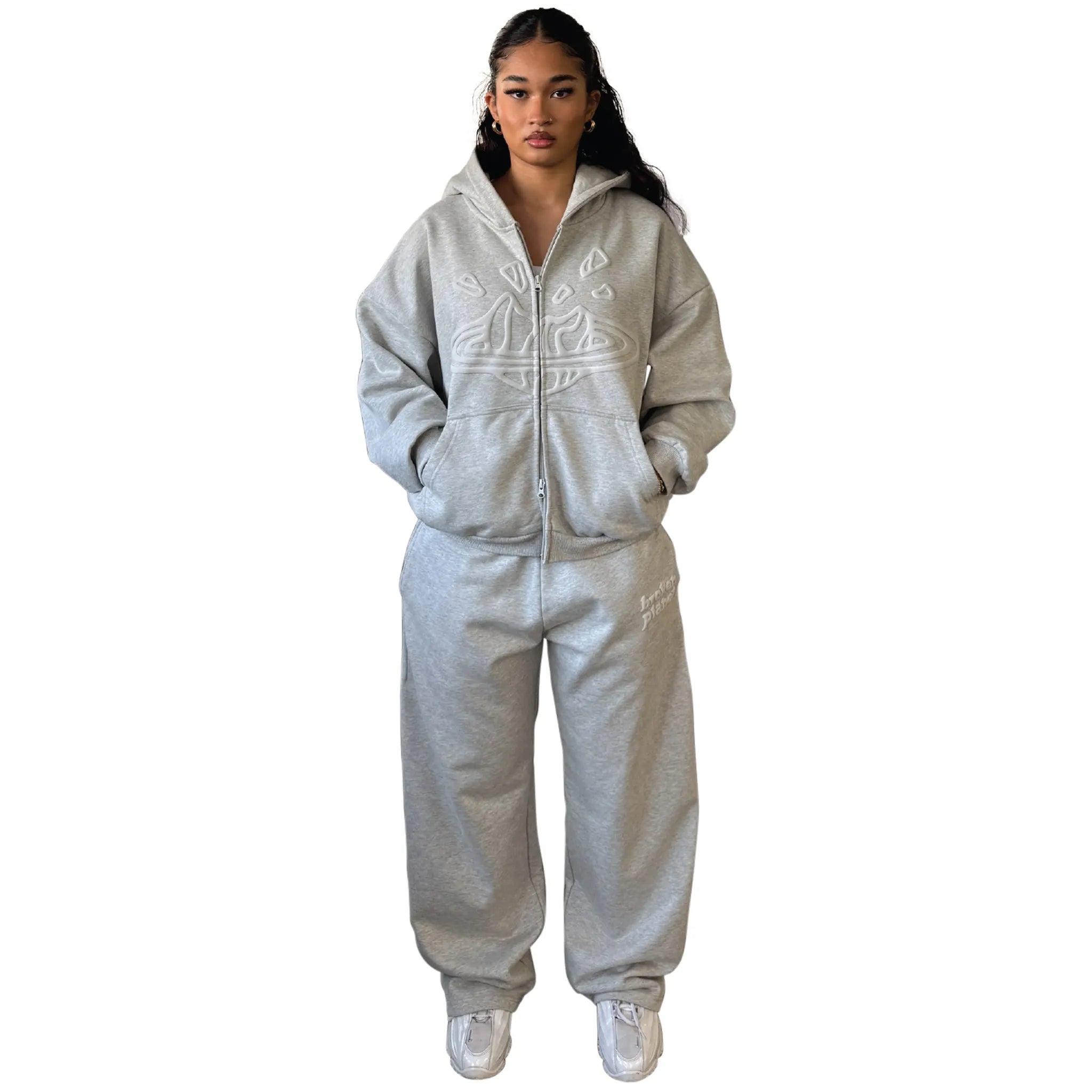Broken Planet Ash Heather Grey Zip Up Hoodie - Stylish & Comfortable Men's & Women's Pullover for Casual Wear, Street Fashion & Outdoor Activities