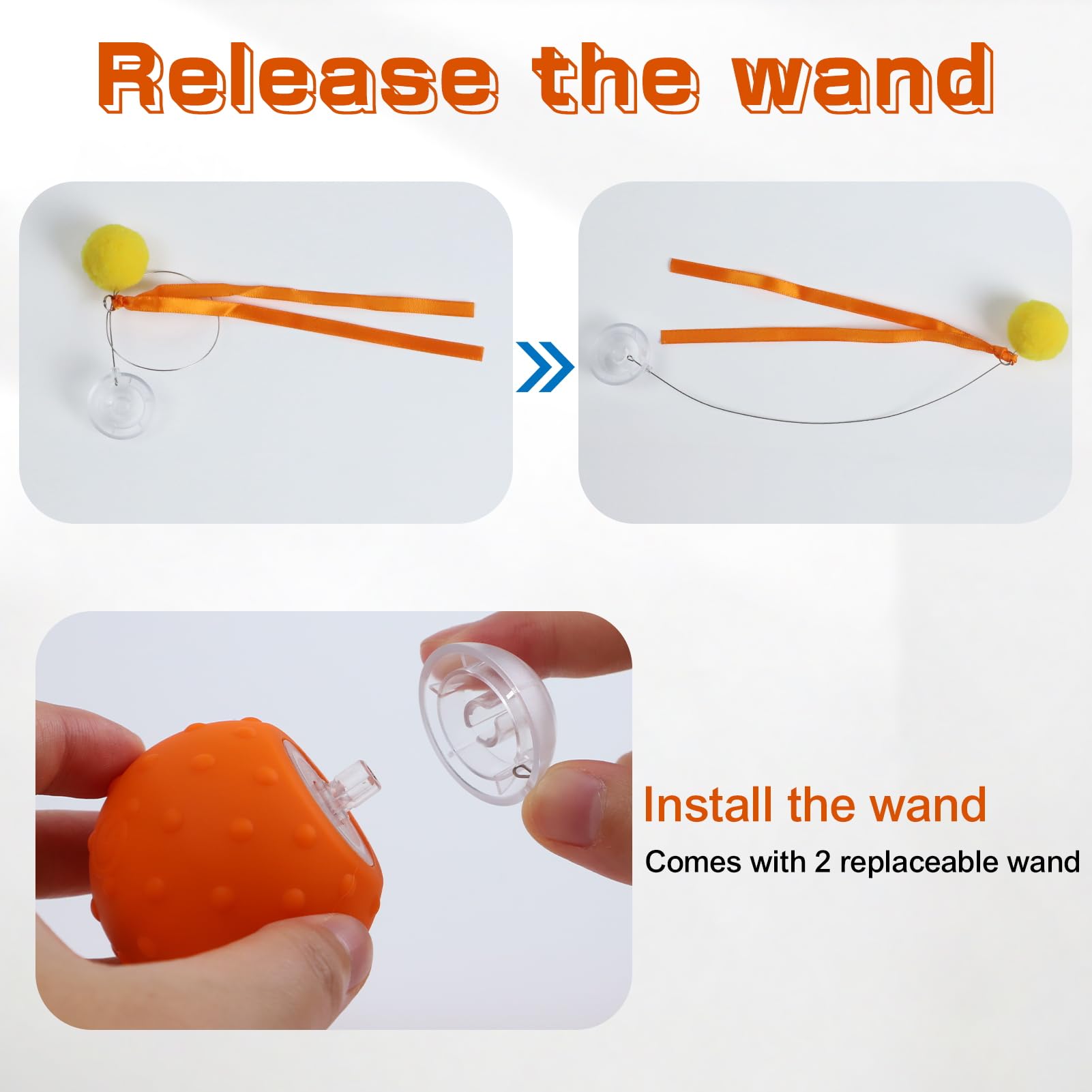 Interactive Cat Toy Ball with Chirping Bird - Touch Activated, Automatic Rolling & Rechargeable Self-Play Kitten Toy for Indoor Cats - Perfect for Playtime, Exercise & Boredom Relief