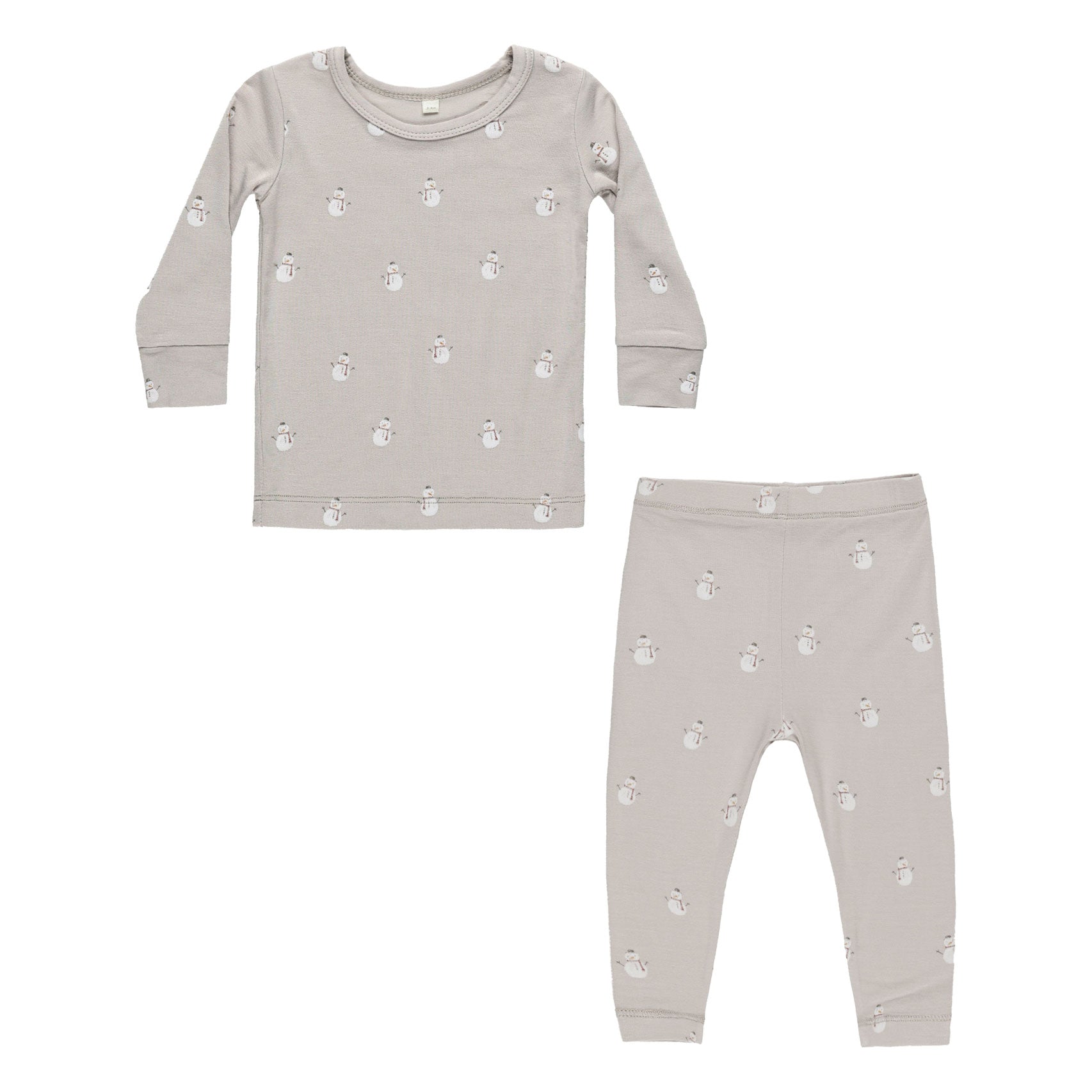 Cozy Bamboo Pajama Set for Women - Snowmen Print Winter Sleepwear - Soft & Breathable Loungewear - Perfect for Christmas Gifts & Holiday Comfort