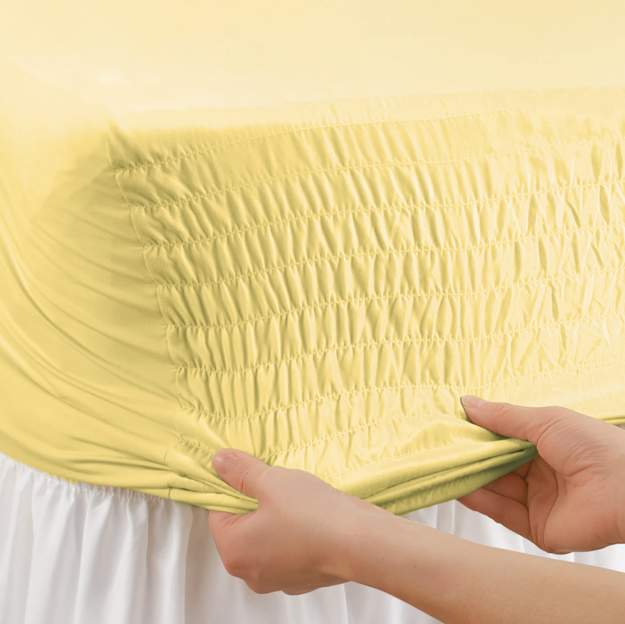 Soft Microfiber Sheet Set King Size - Yellow | Bed Tite Collections Etc | Luxurious Bedding for Comfortable Sleep & Home Decor