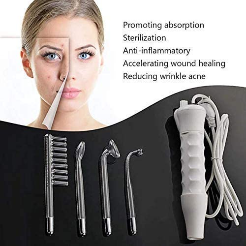 KIYO High Frequency Therapy Machine - Portable Electric Facial & Hair Growth Massager for Acne Repair & Skin Rejuvenation | Home & Salon Use