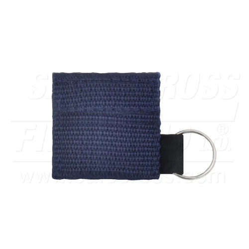 CPR Face Shield in Mini Pouch - Navy Blue Emergency First Aid Protection for First Responders, Nurses & Medical Professionals - Ideal for CPR Training, Hospitals & First Aid Kits