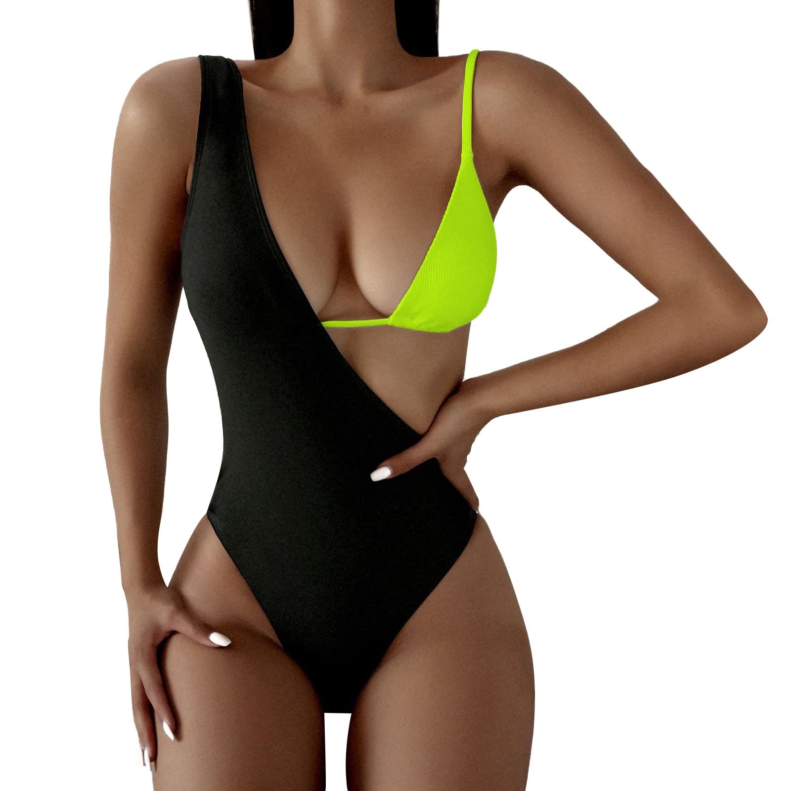 AMTF 2023 Women's 3-Piece Swimsuit Set - Sexy Bikini with Cover Up & One Piece Bodysuit, Halter Beach Swimwear for Pool Party & Summer Vacation