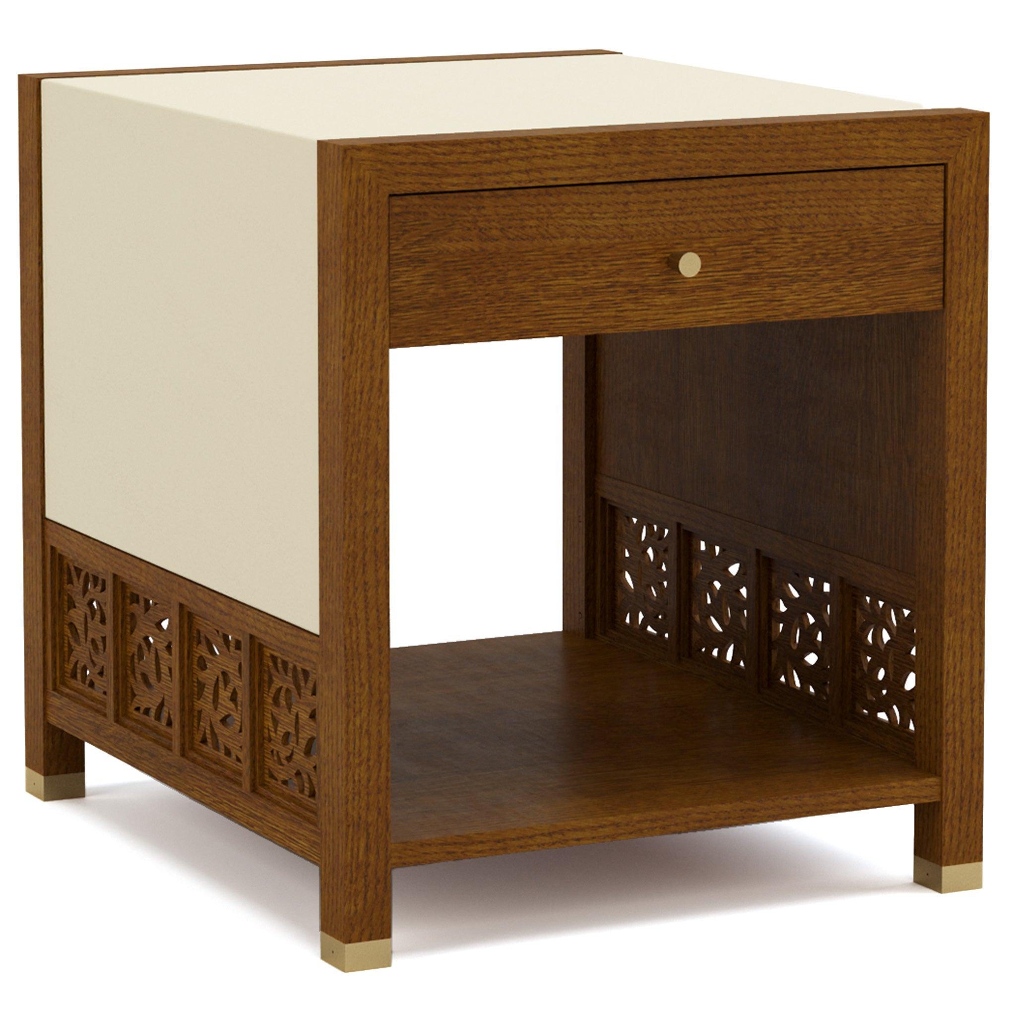 Surrey Hills Trellis End Table - Elegant Side Table for Living Room, Bedroom, or Patio - Perfect for Home Decor & Small Space Furniture