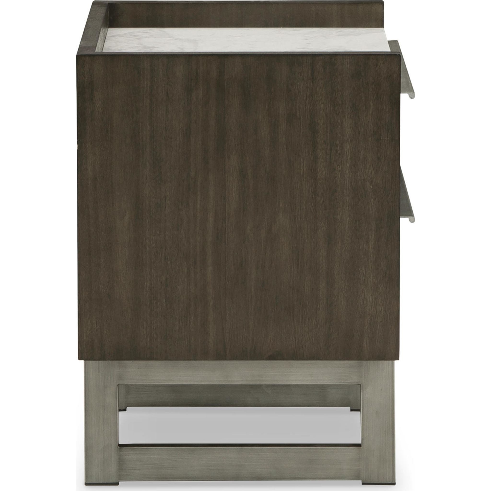 Arkenton Nightstand with Storage - Grayish Brown & White Finish - Perfect for Bedroom, Living Room, or Office