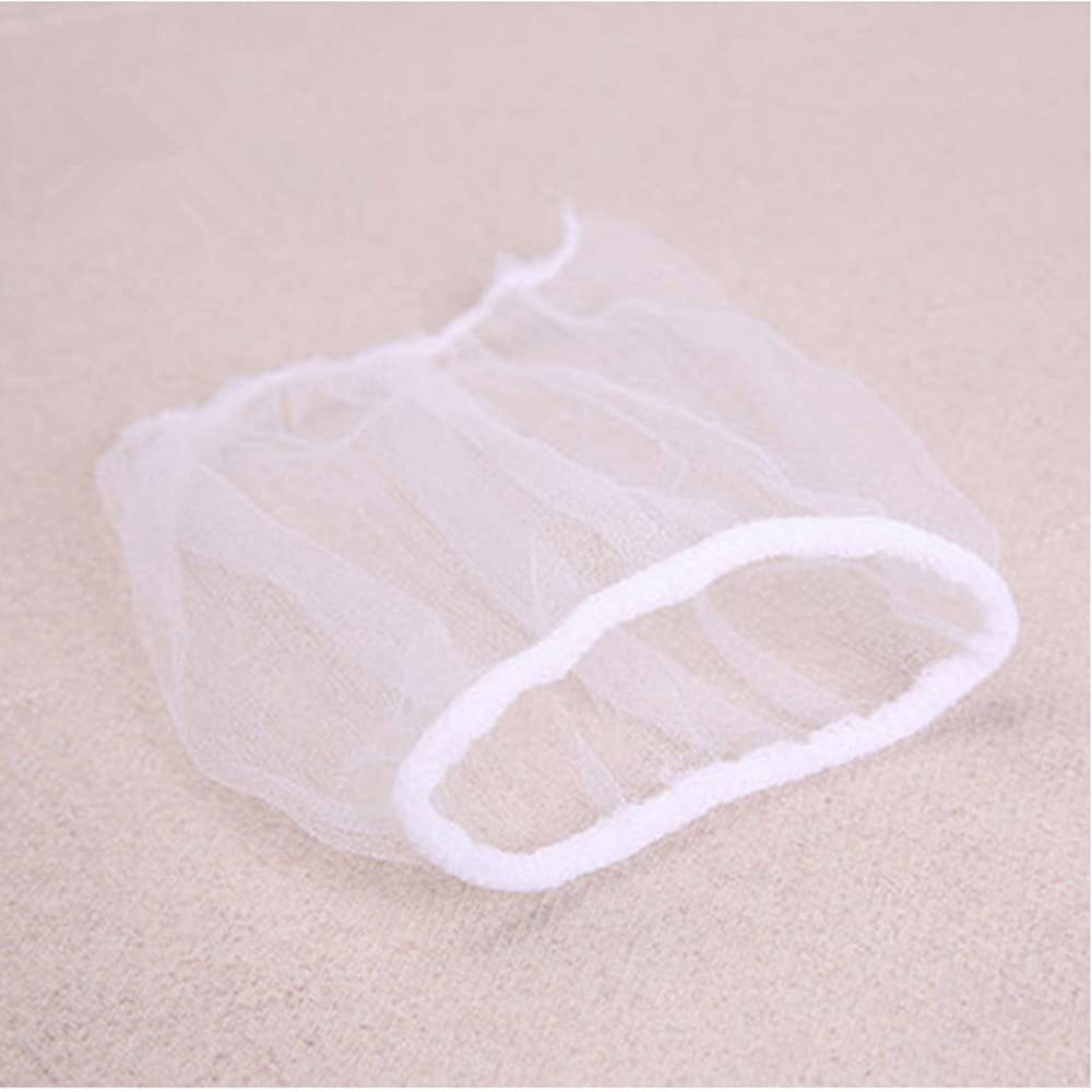 100-Pack White Sink Drain Strainers - Fine Mesh Hair Catcher for Kitchen, Bathroom & Bathtub - Clog Prevention & Garbage Storage - Essential Kitchen Accessories (Perfect for Homes, Restaurants & Hotels)