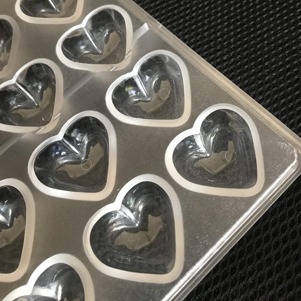 Premium 3D Heart Chocolate Mold - Polycarbonate DIY Chocolate Mould for Valentine's Day, Wedding Favors & Romantic Gifts