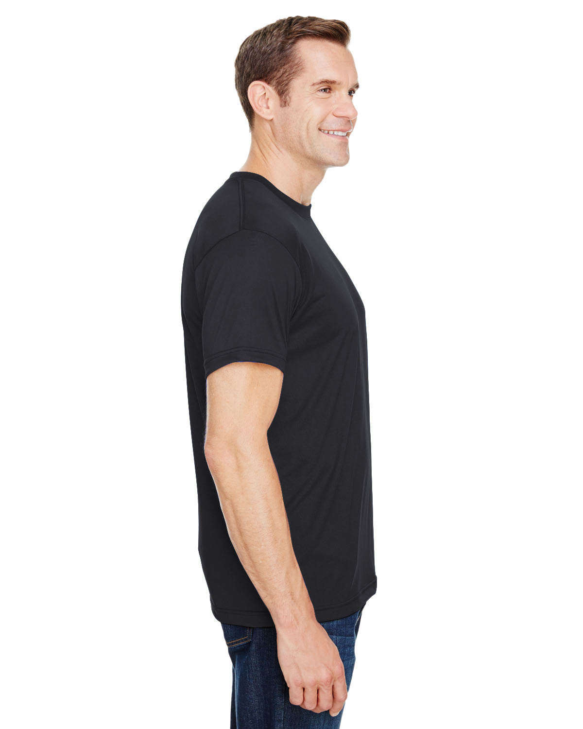 Bayside BA5300 Unisex 4.5 oz. Performance T-Shirt - Moisture Wicking, Breathable Polyester Shirt for Gym, Workout & Outdoor Activities