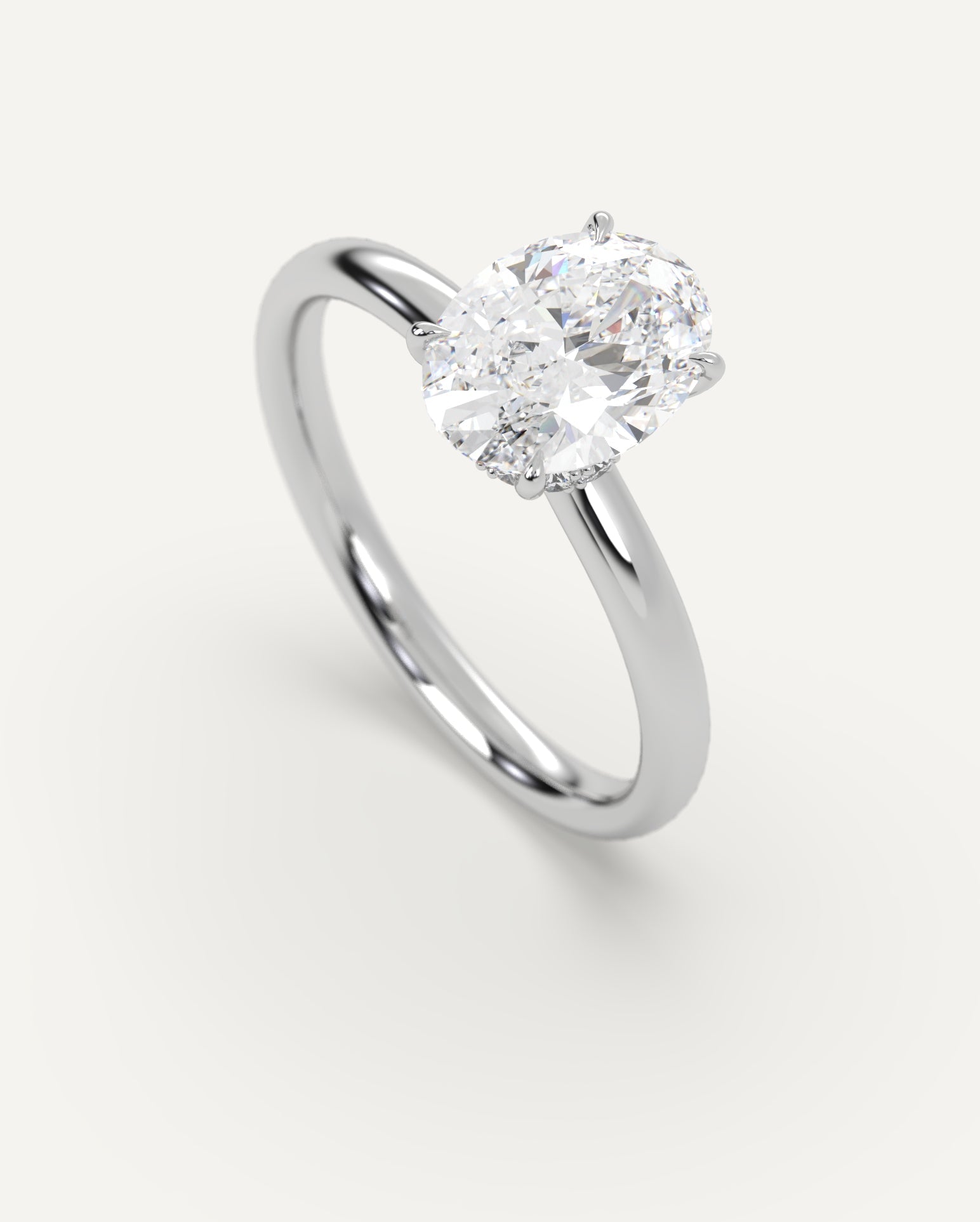 2 Carat Oval Cut Diamond Ring for Women - 14K White Gold Engagement Wedding Band - Perfect for Proposals, Anniversaries & Special Occasions