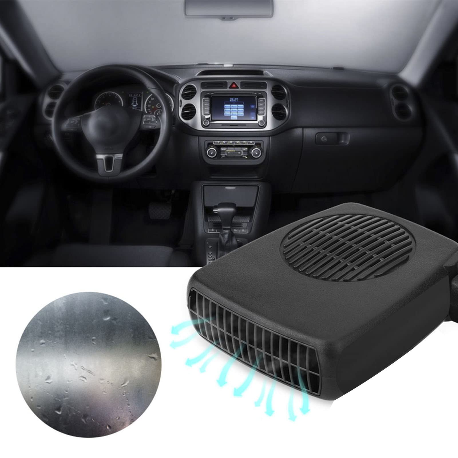 Keenso 12V 150W Portable Car Heater & Defroster - Lightweight 12 Volt Automotive Seat Heater for Winter Driving, Windshield Defogger - Perfect for Trucks, SUVs & Road Trips in Cold Weather