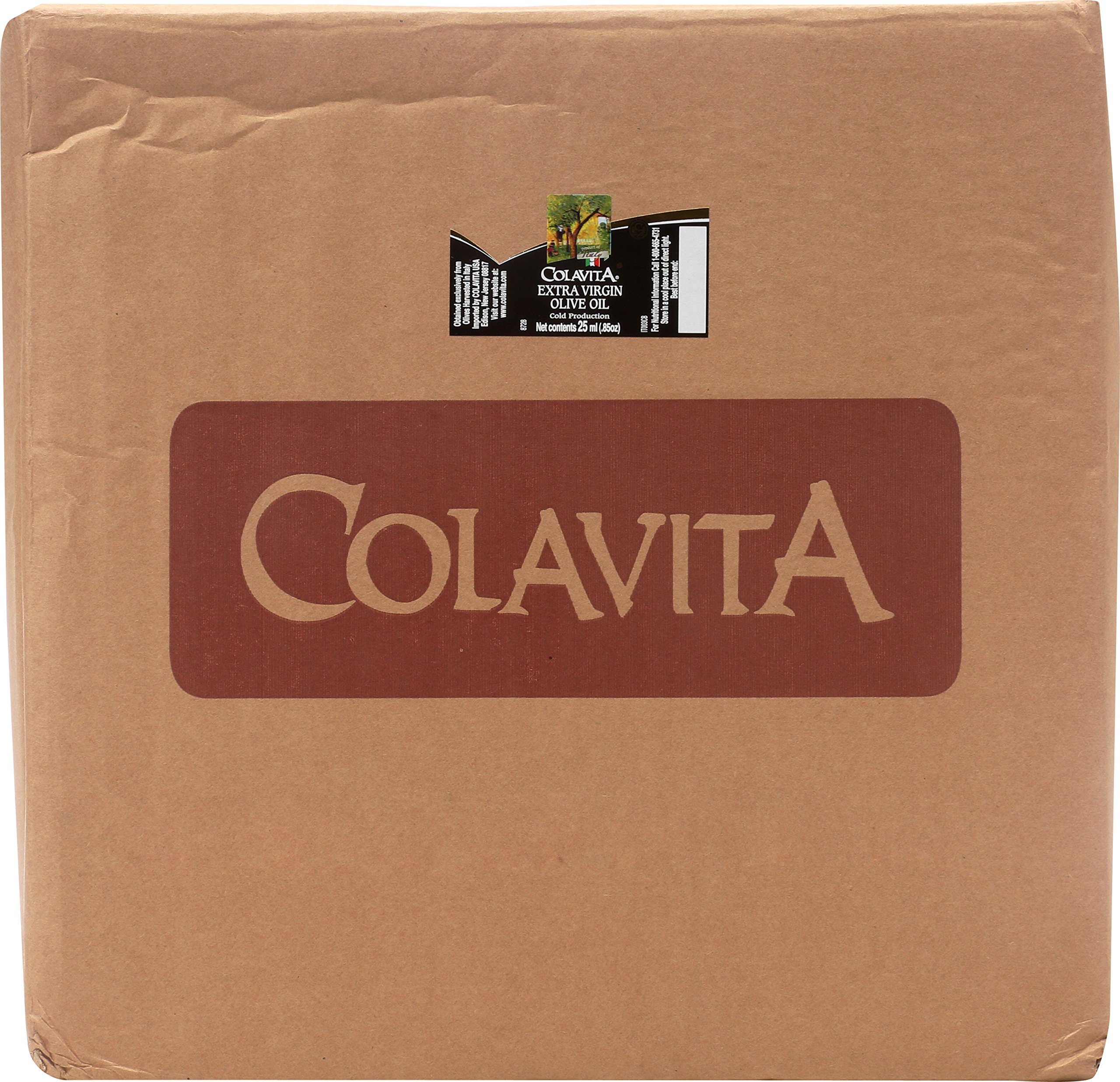 Colavita Premium Italian Extra Virgin Olive Oil - 0.85 fl oz Mini Bottles (Pack of 240) | Authentic EVOO for Cooking, Salads & Gifts | Restaurant, Catering & Home Use
